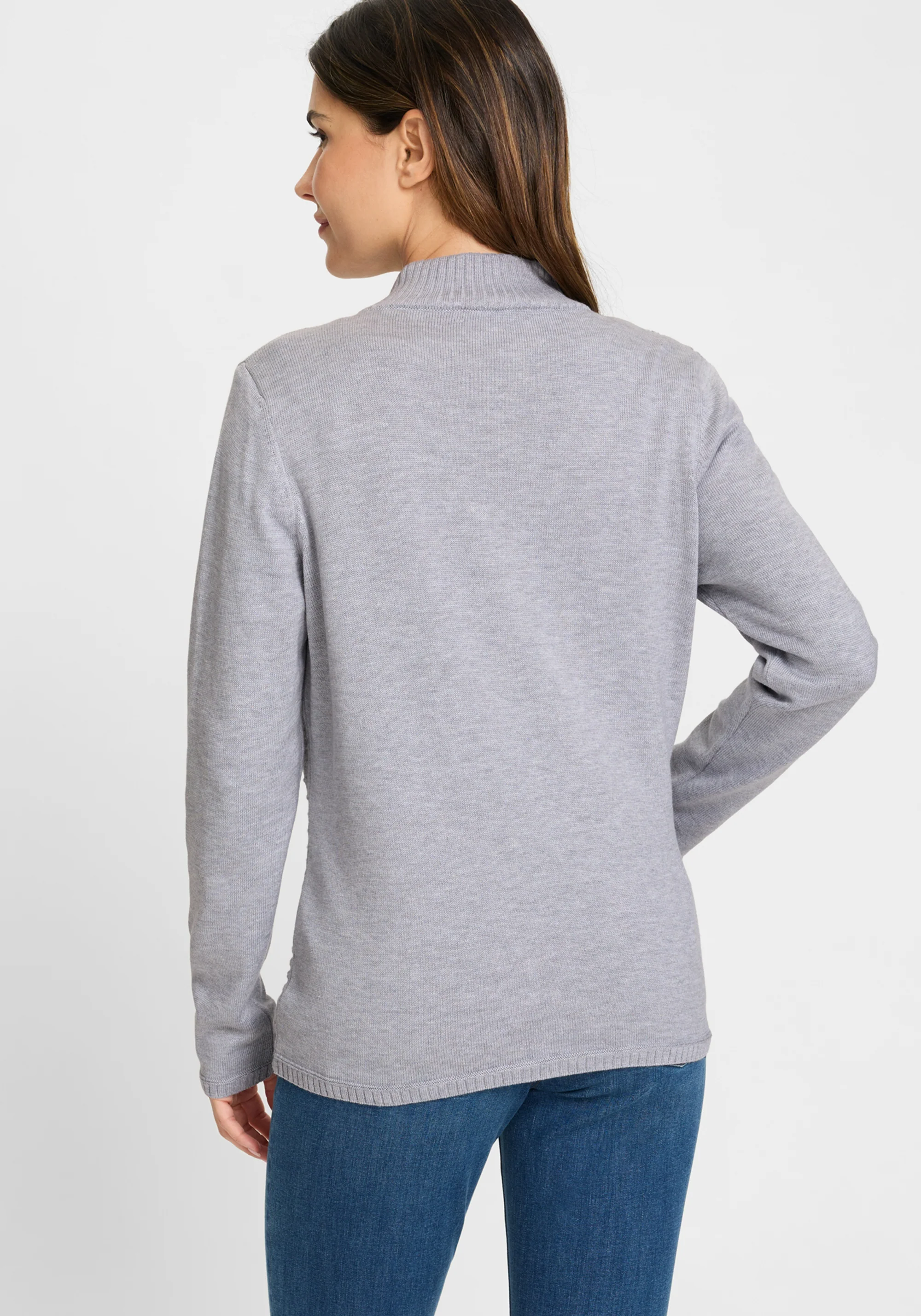 Rib Knit Zip Front Cardigan - Image 12