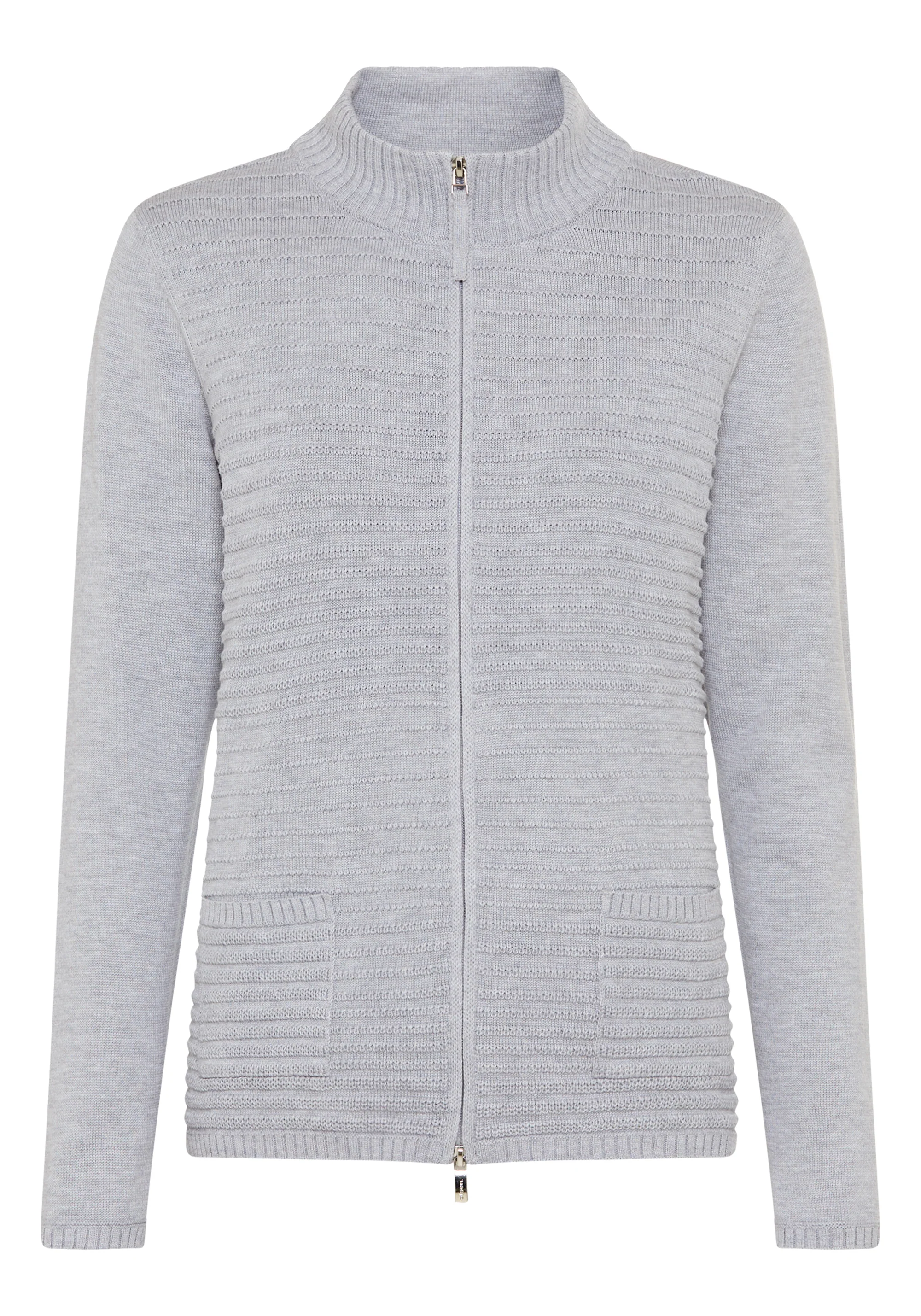 Rib Knit Zip Front Cardigan - Image 13