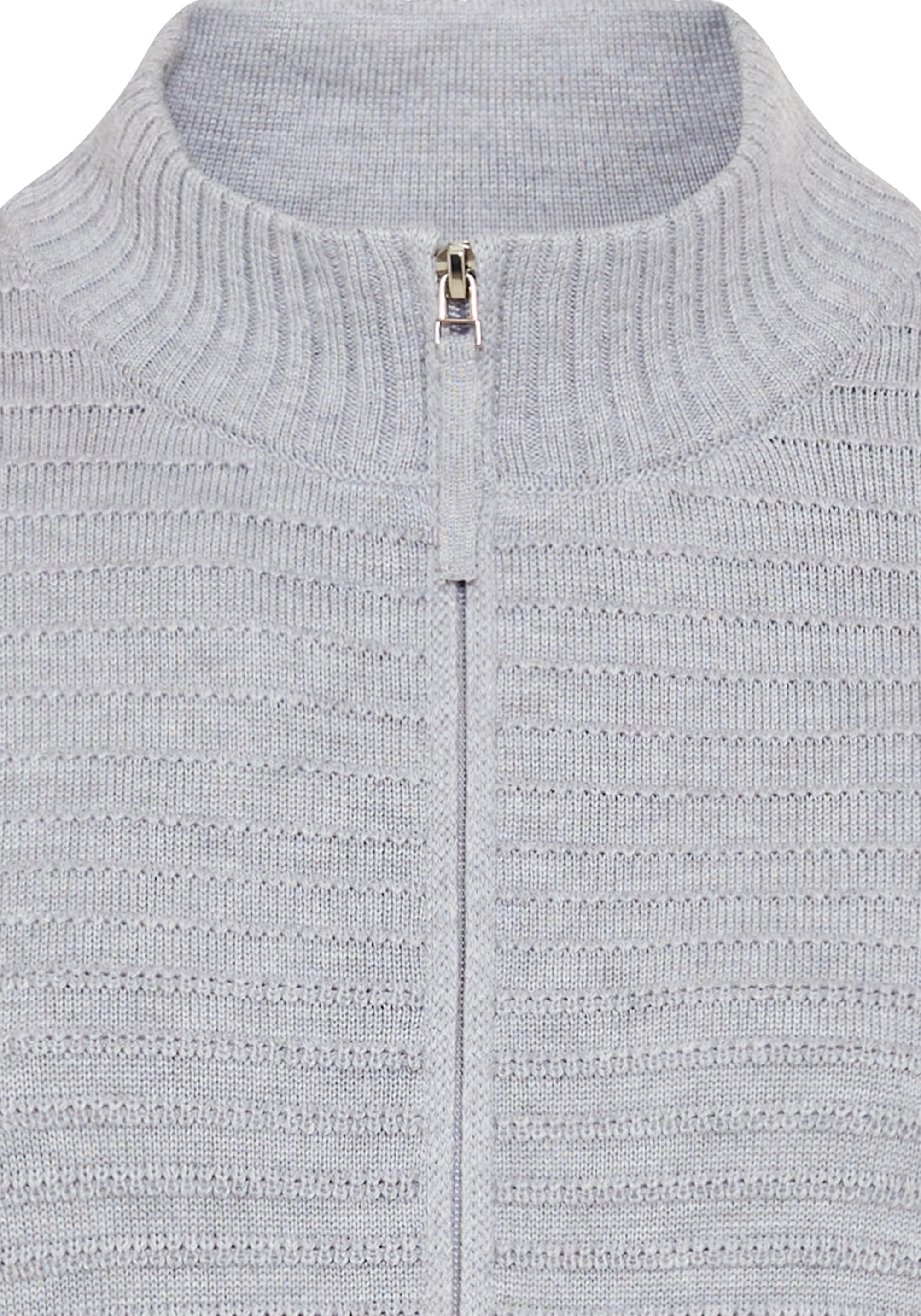 Rib Knit Zip Front Cardigan - Image 15