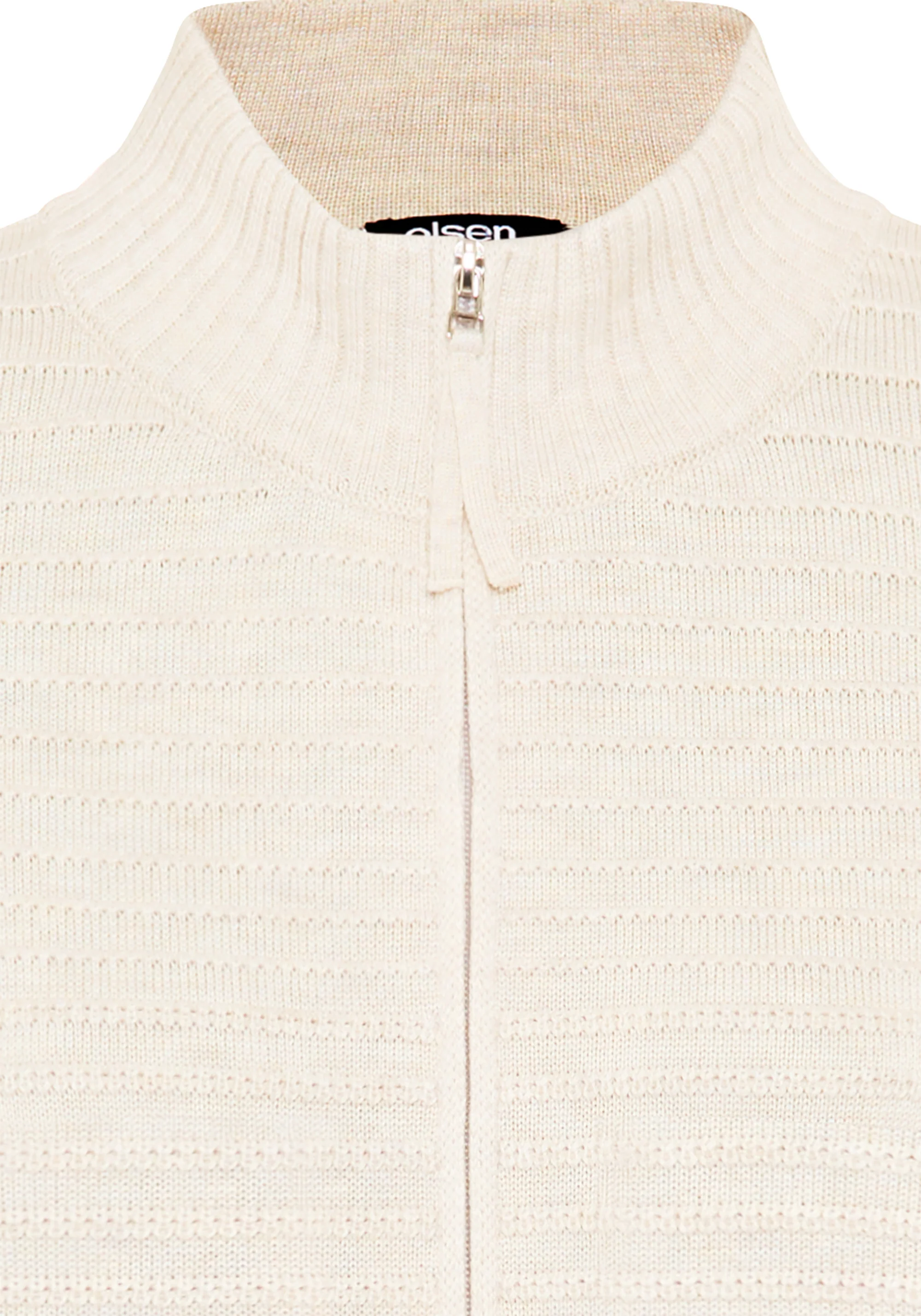 Rib Knit Zip Front Cardigan - Image 5