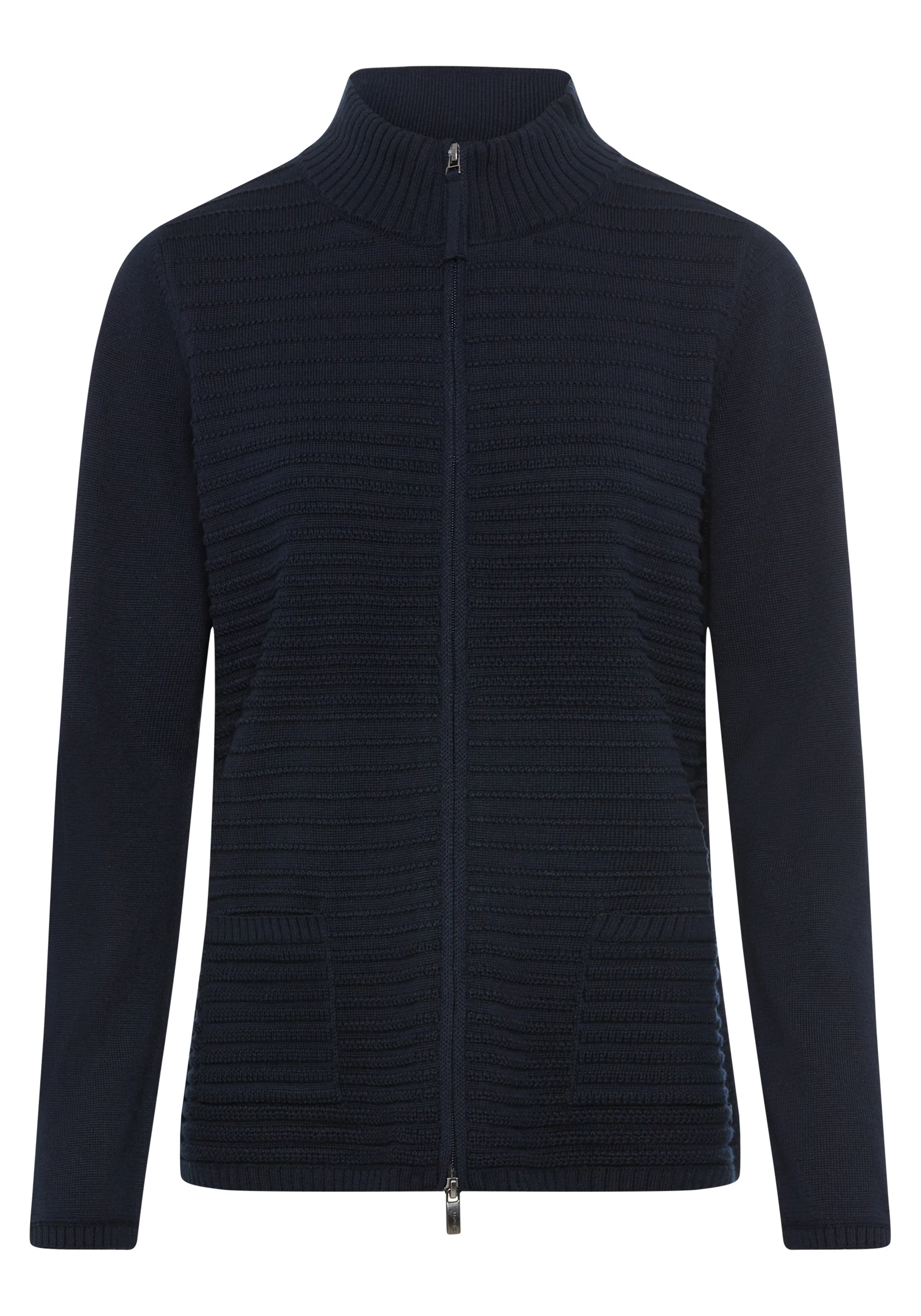 Rib Knit Zip Front Cardigan - Image 8