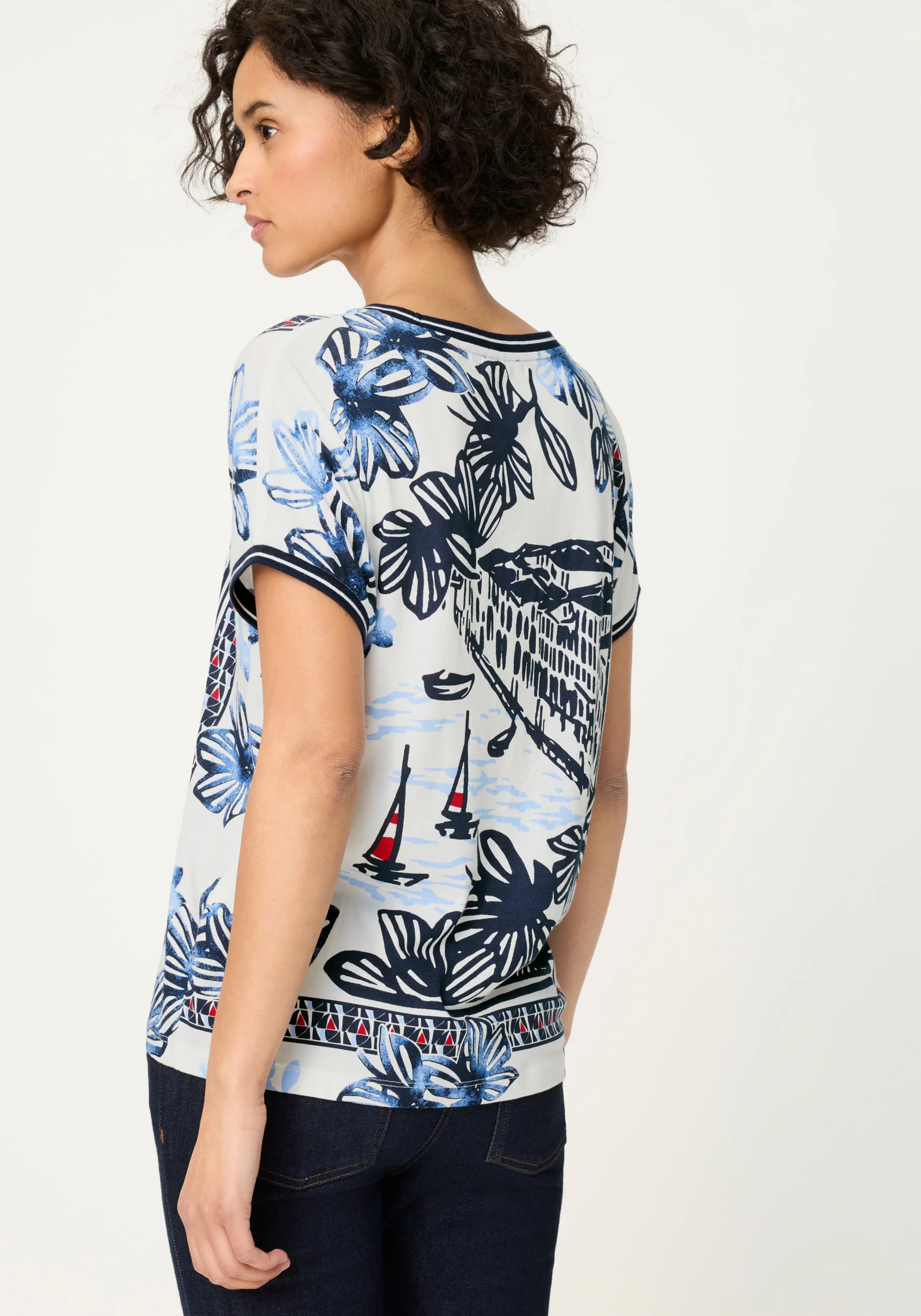 Riviera Scene Print T-Shirt - Image 2