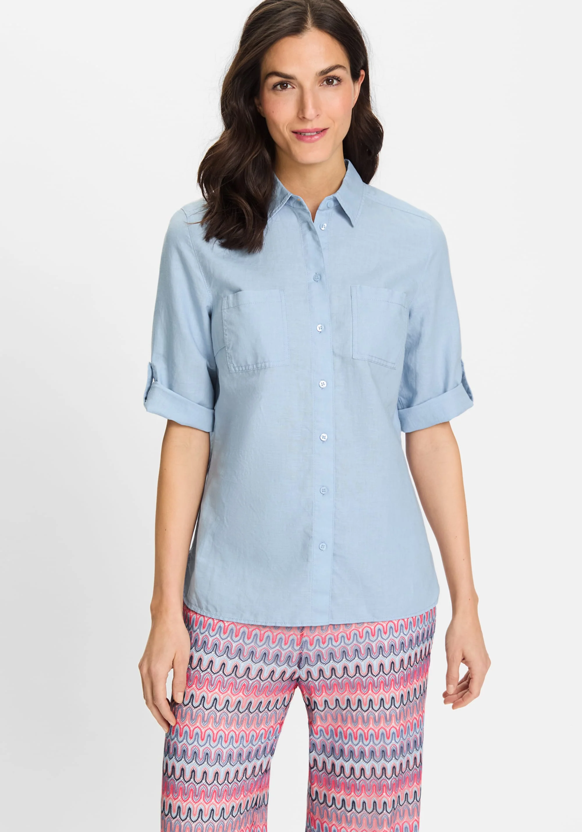 Rolled Sleeve Tab Shirt