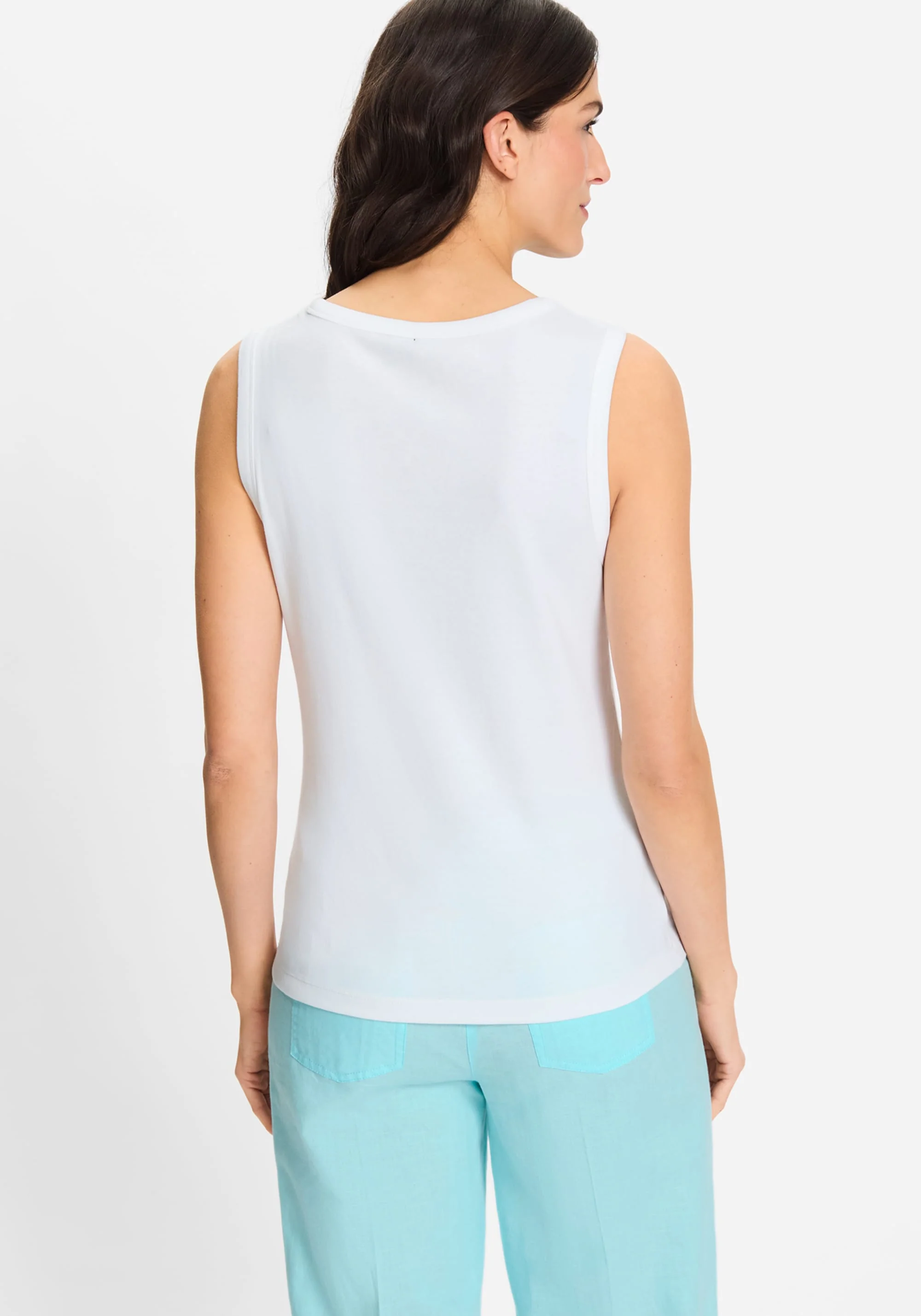 Round Neck Sleeveless Shell - Image 2