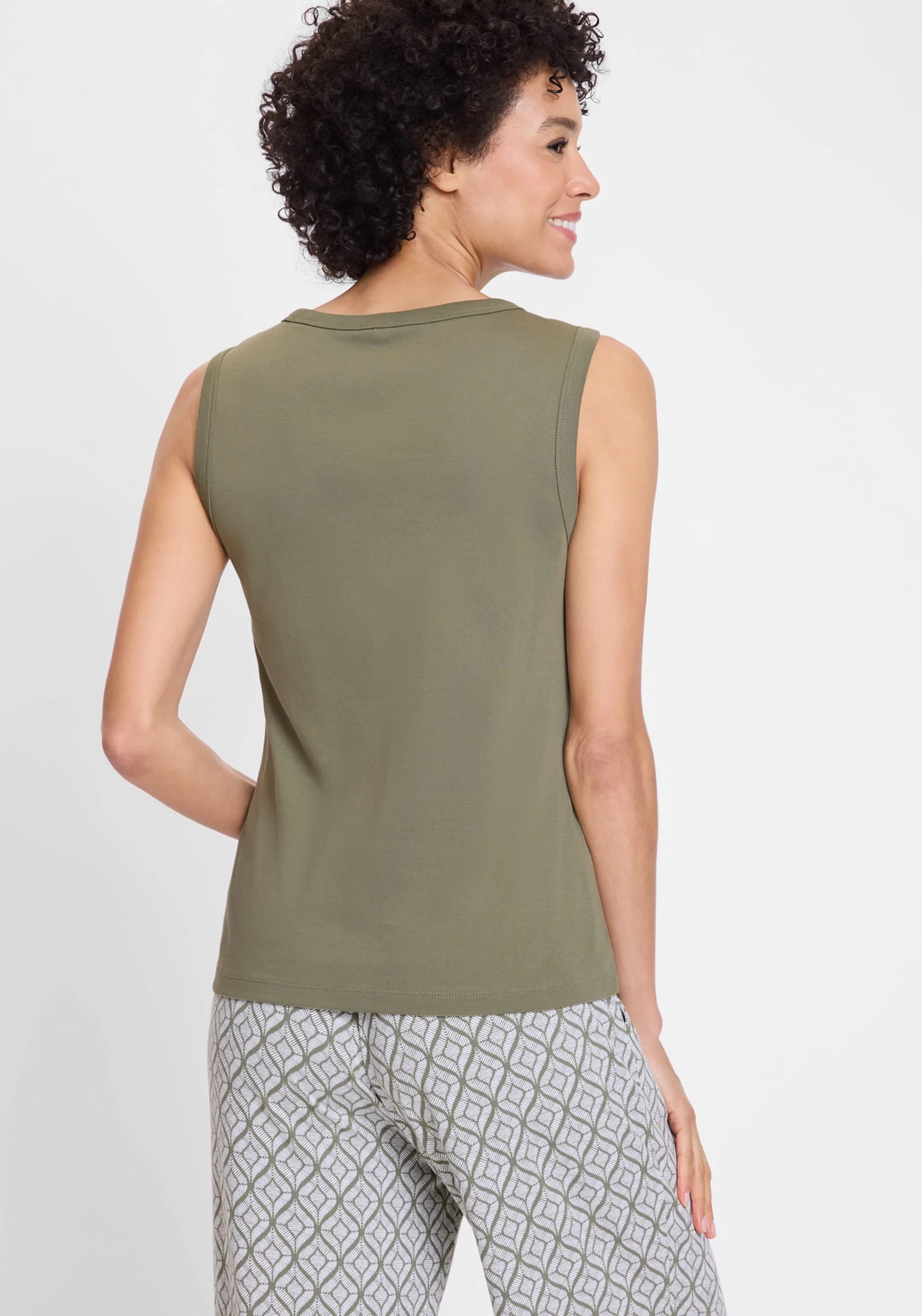 Round Neck Sleeveless Shell - Image 2