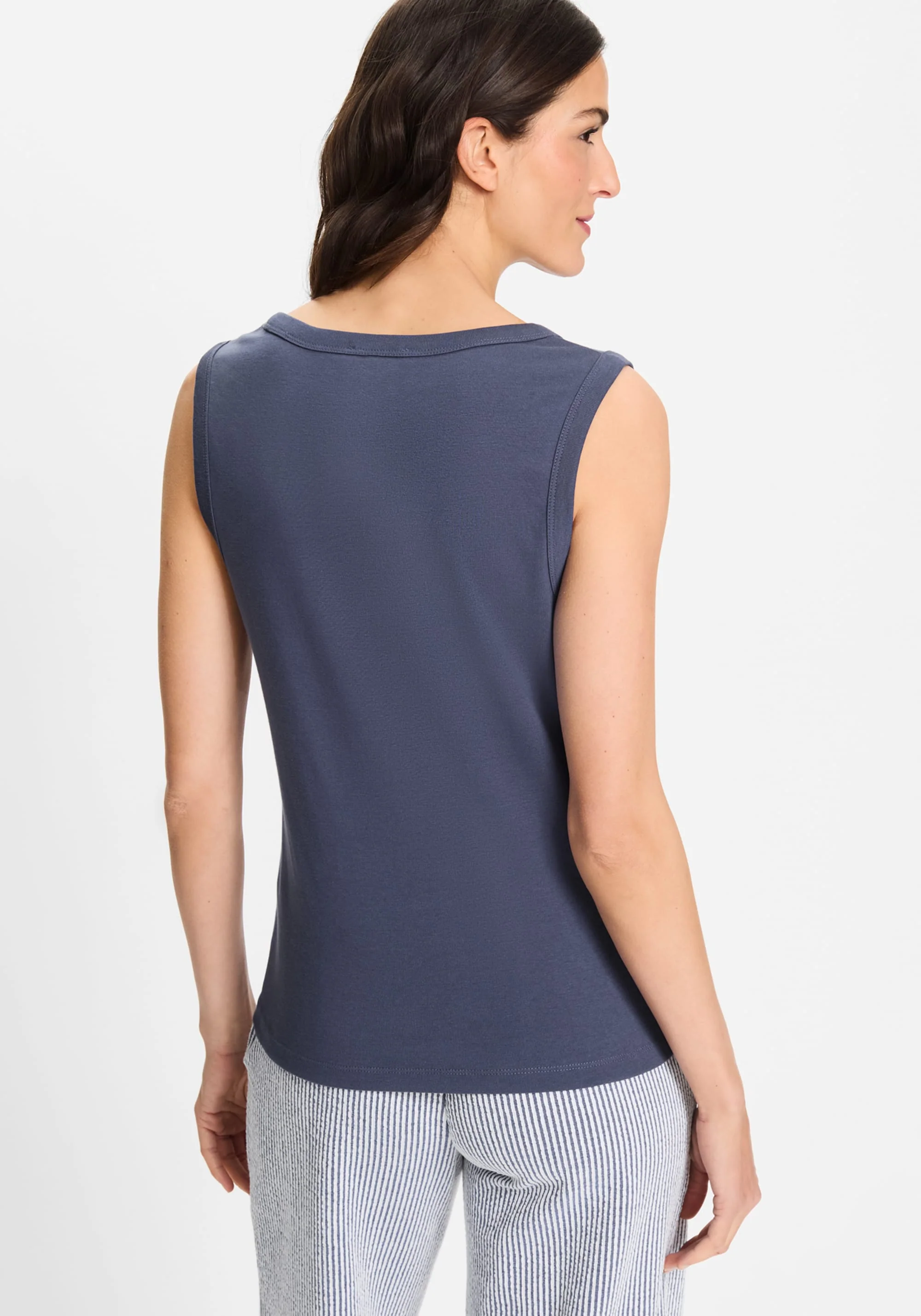 Round Neck Sleeveless Shell - Image 2