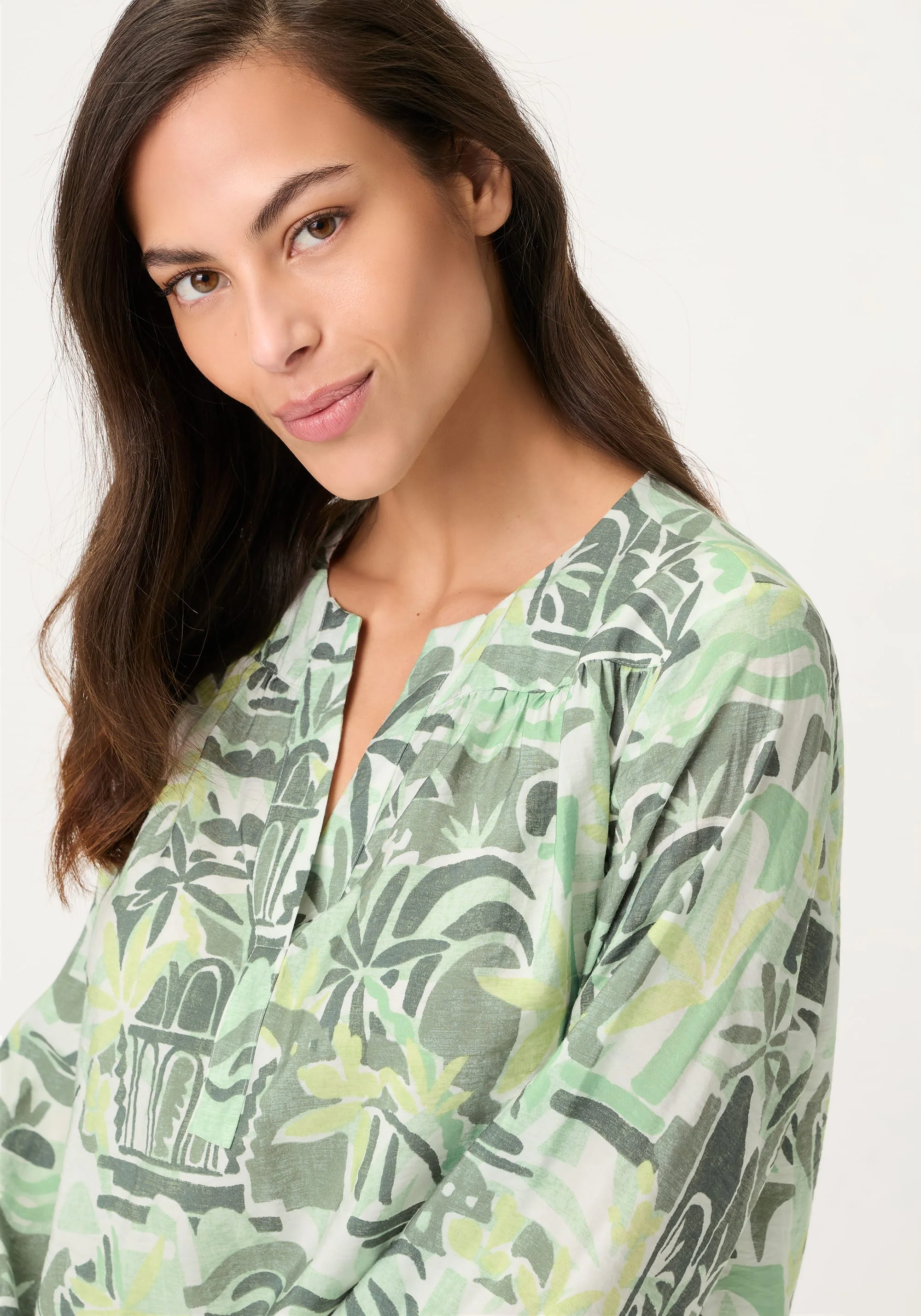 Safari Print Tunic Blouse - Image 3