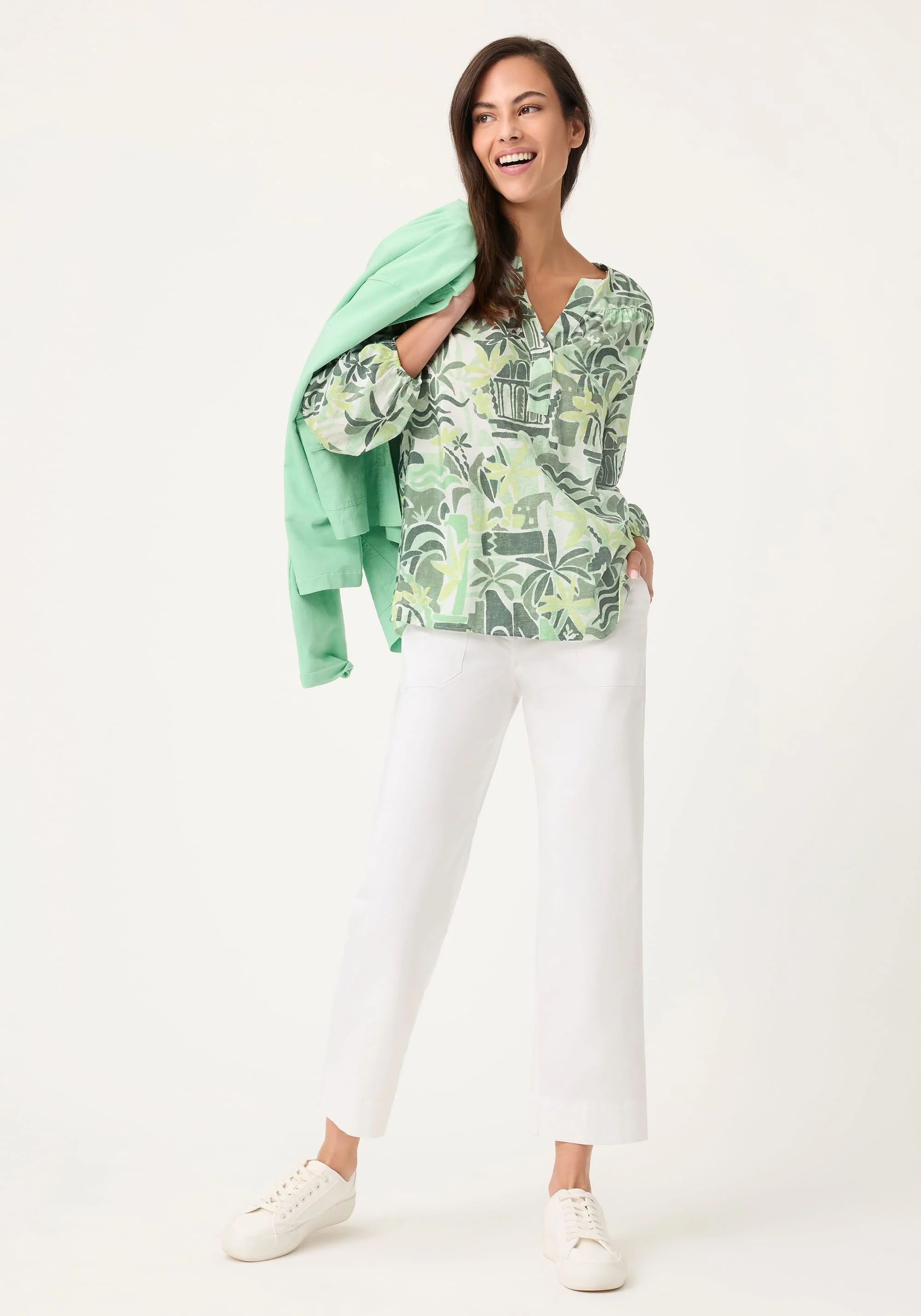 Safari Print Tunic Blouse - Image 5