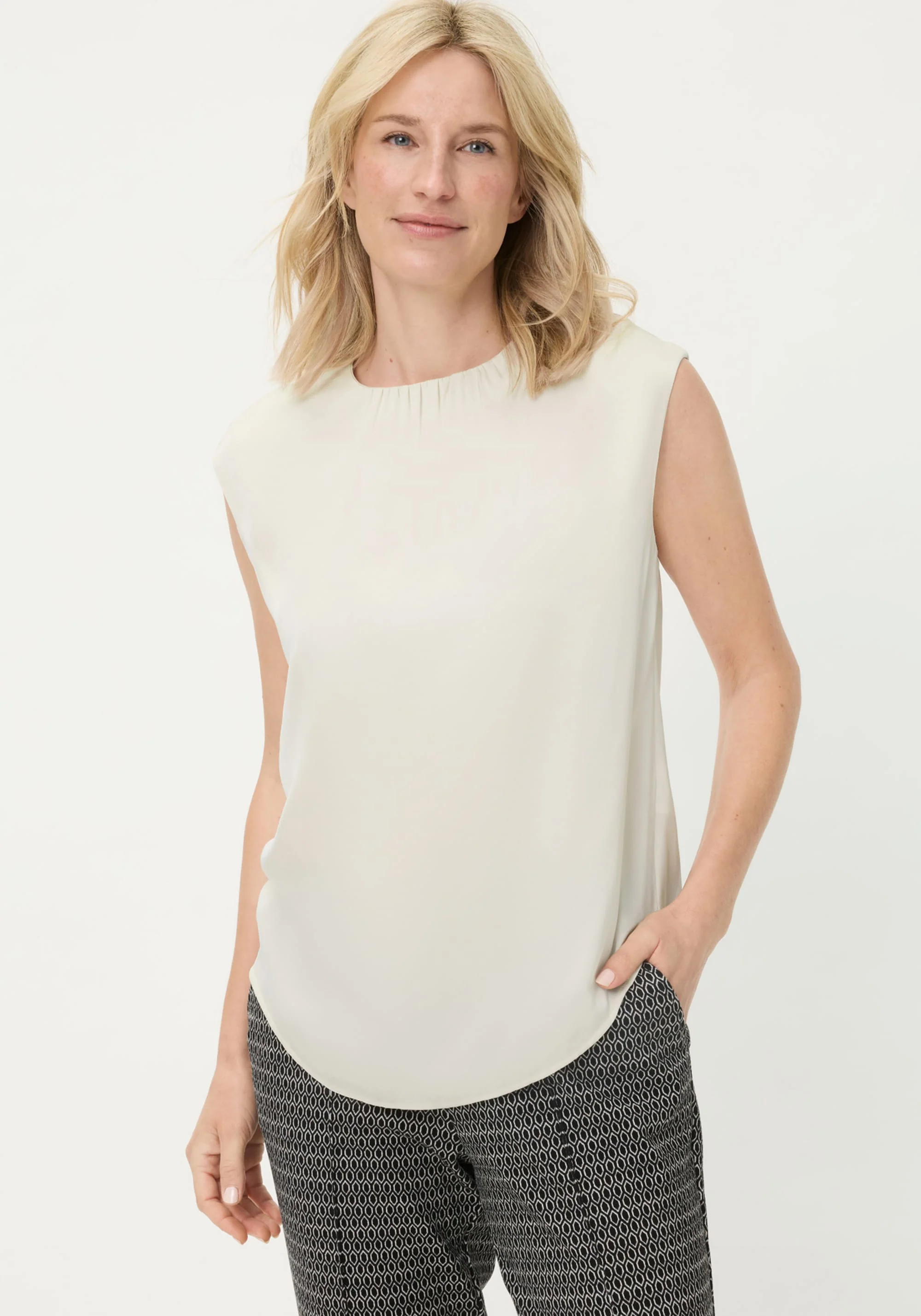 Satin Effect Sleeveless Shell - Image 3