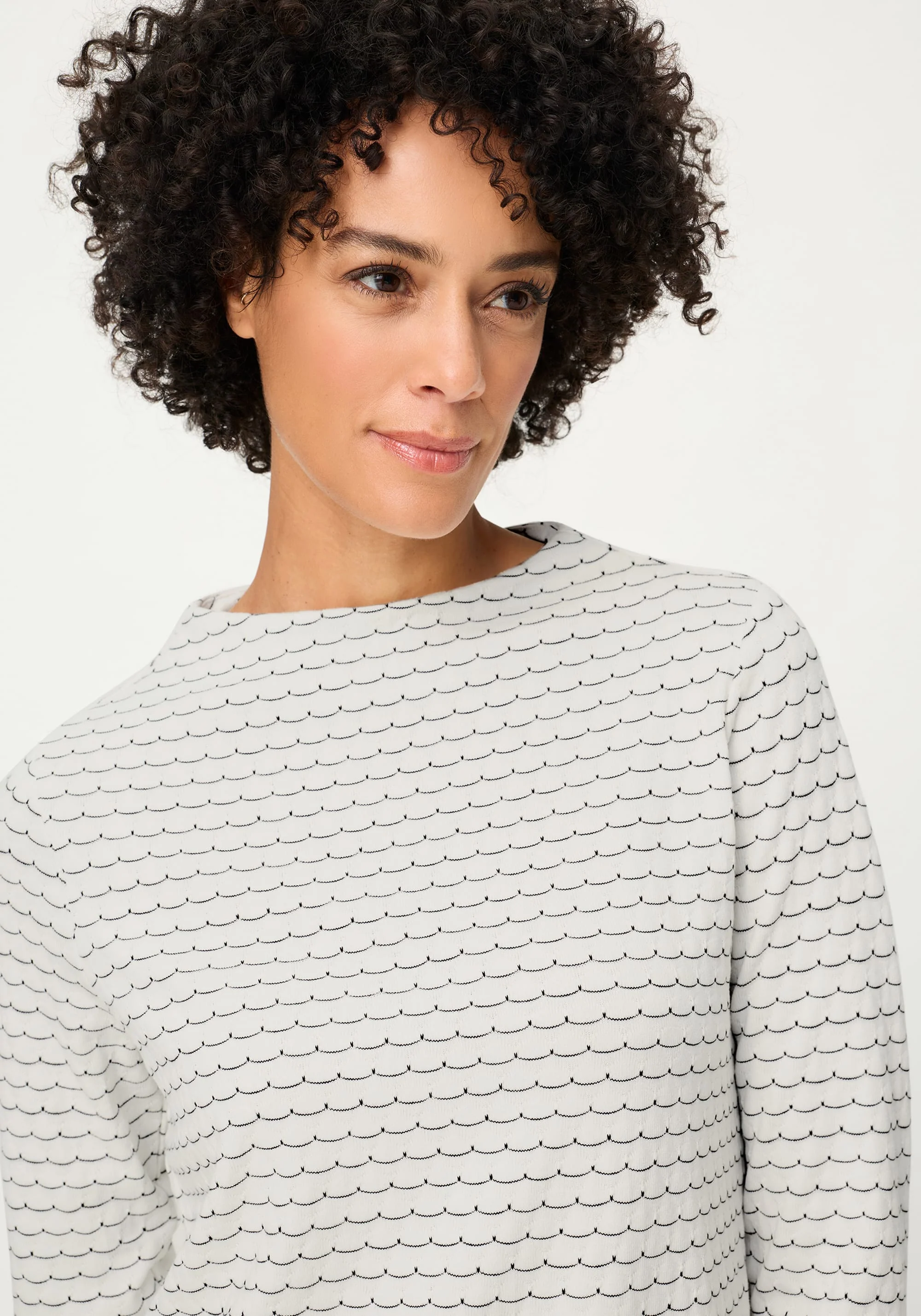 Scallop Stripe Jersey Top - Image 3
