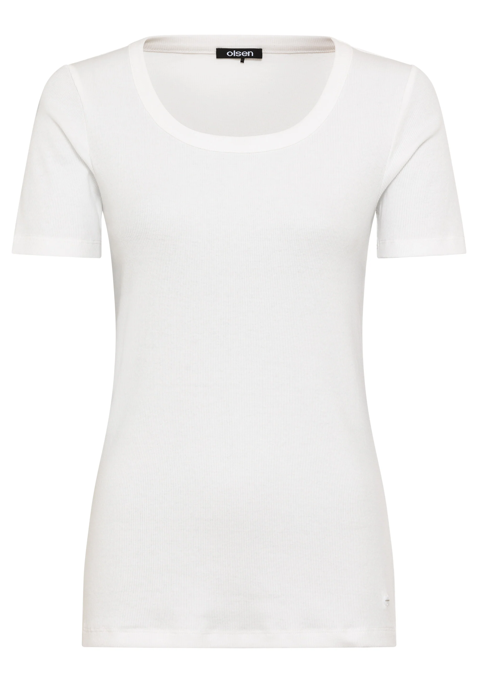 Scoop Neck Ribbed T-Shirt - Image 2