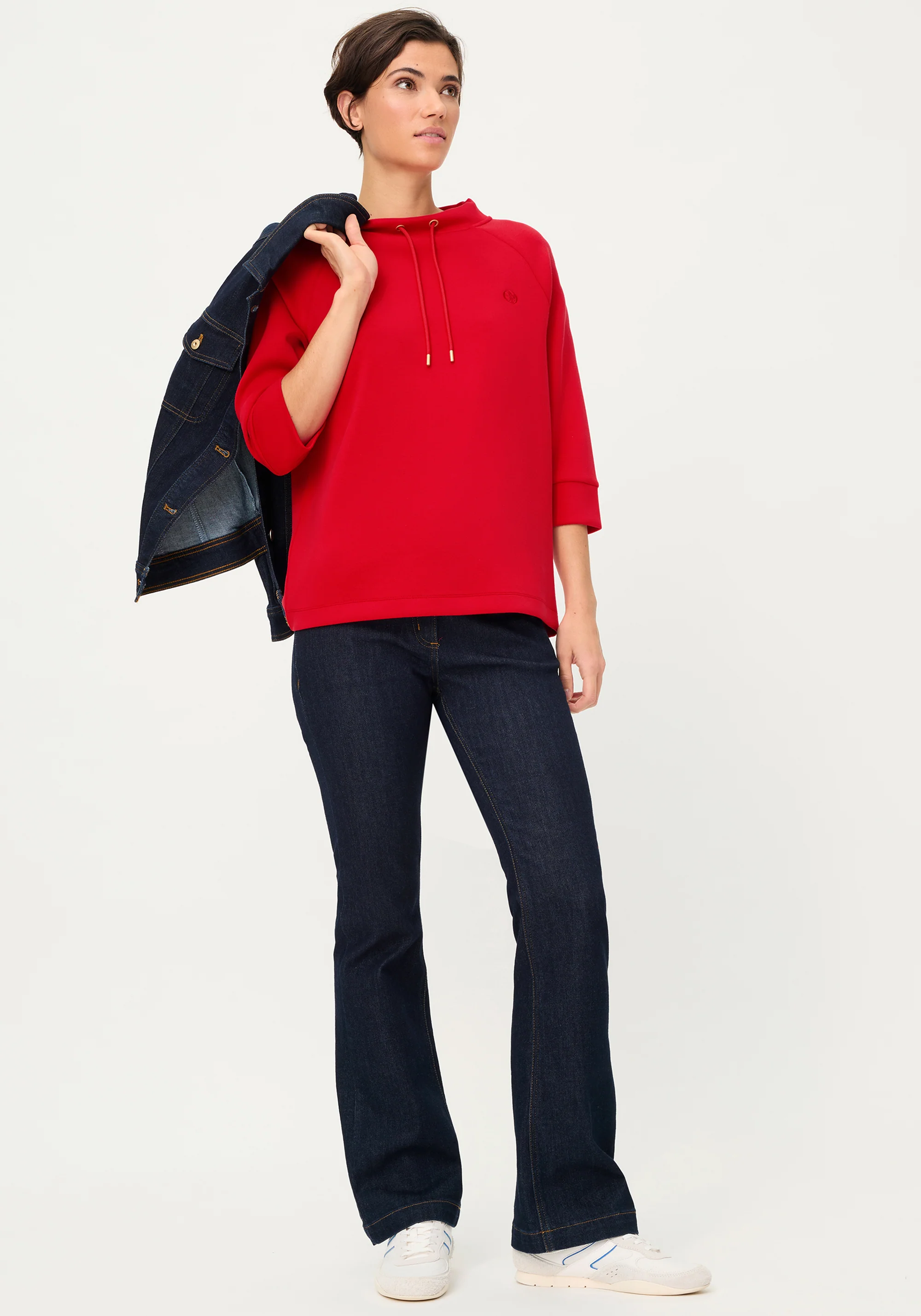 Scuba Jersey Funnel Neck Top - Image 5
