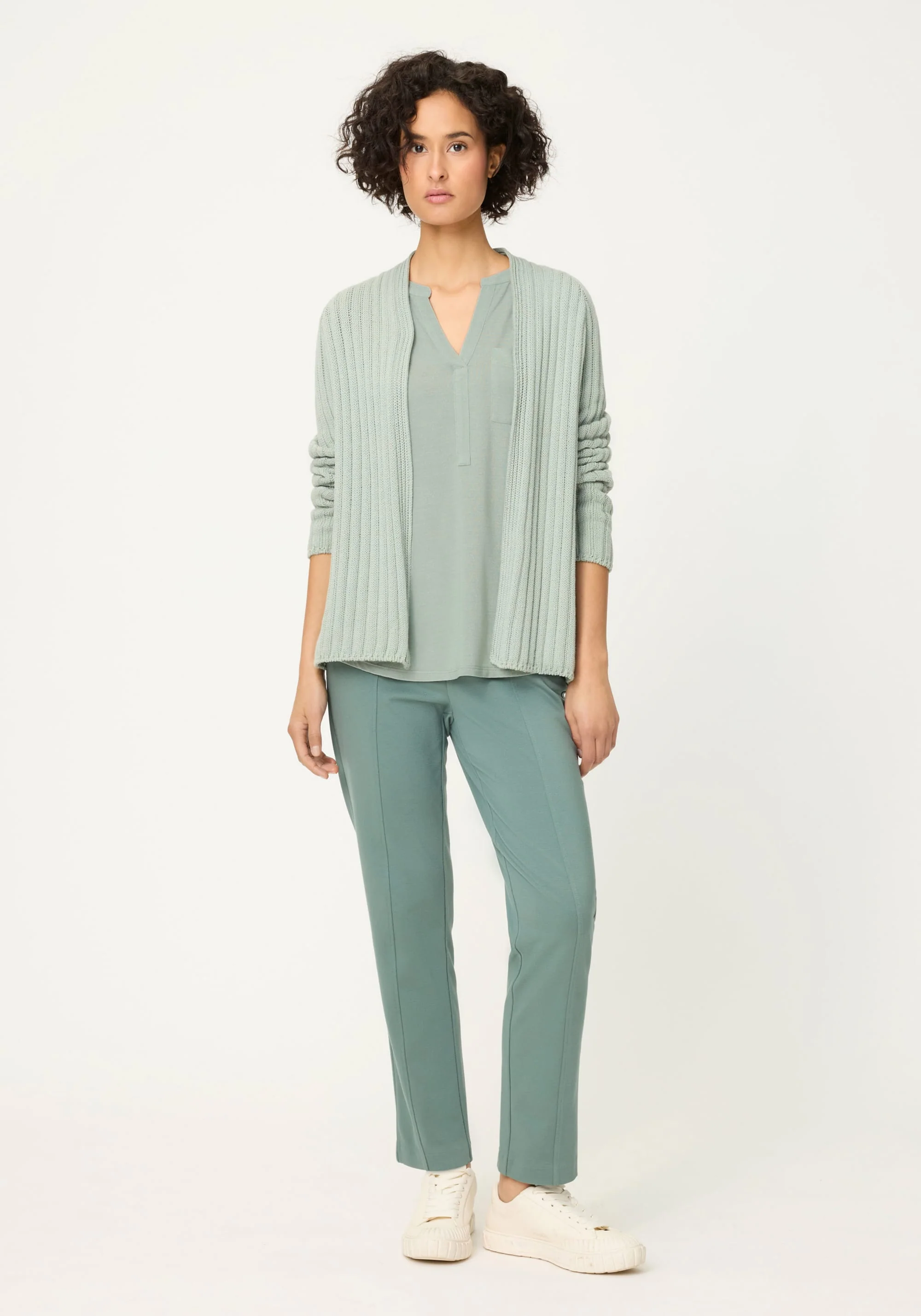 Shimmer Split Neck T-Shirt - Image 4