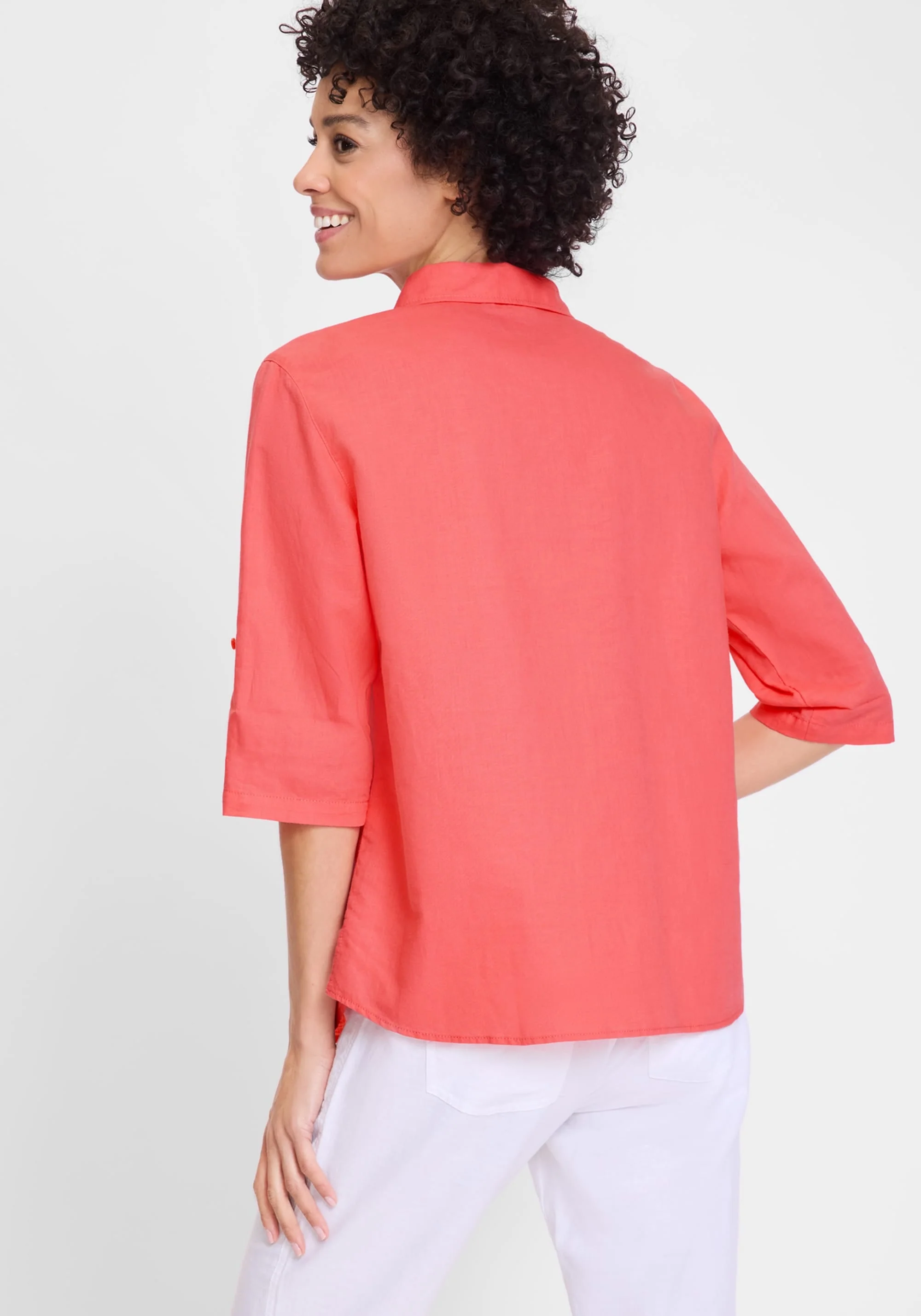 Shirt with Rolled Sleeve Tab Detail - Image 2