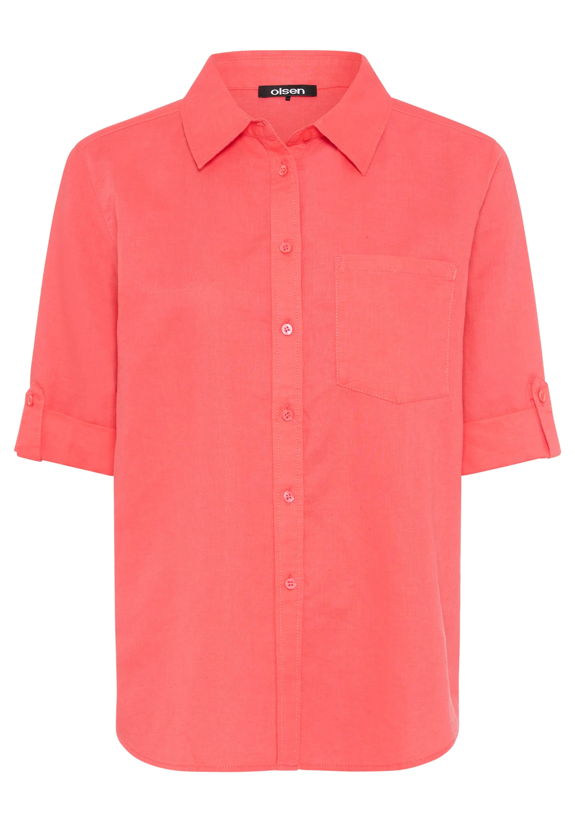 Shirt with Rolled Sleeve Tab Detail - Image 3