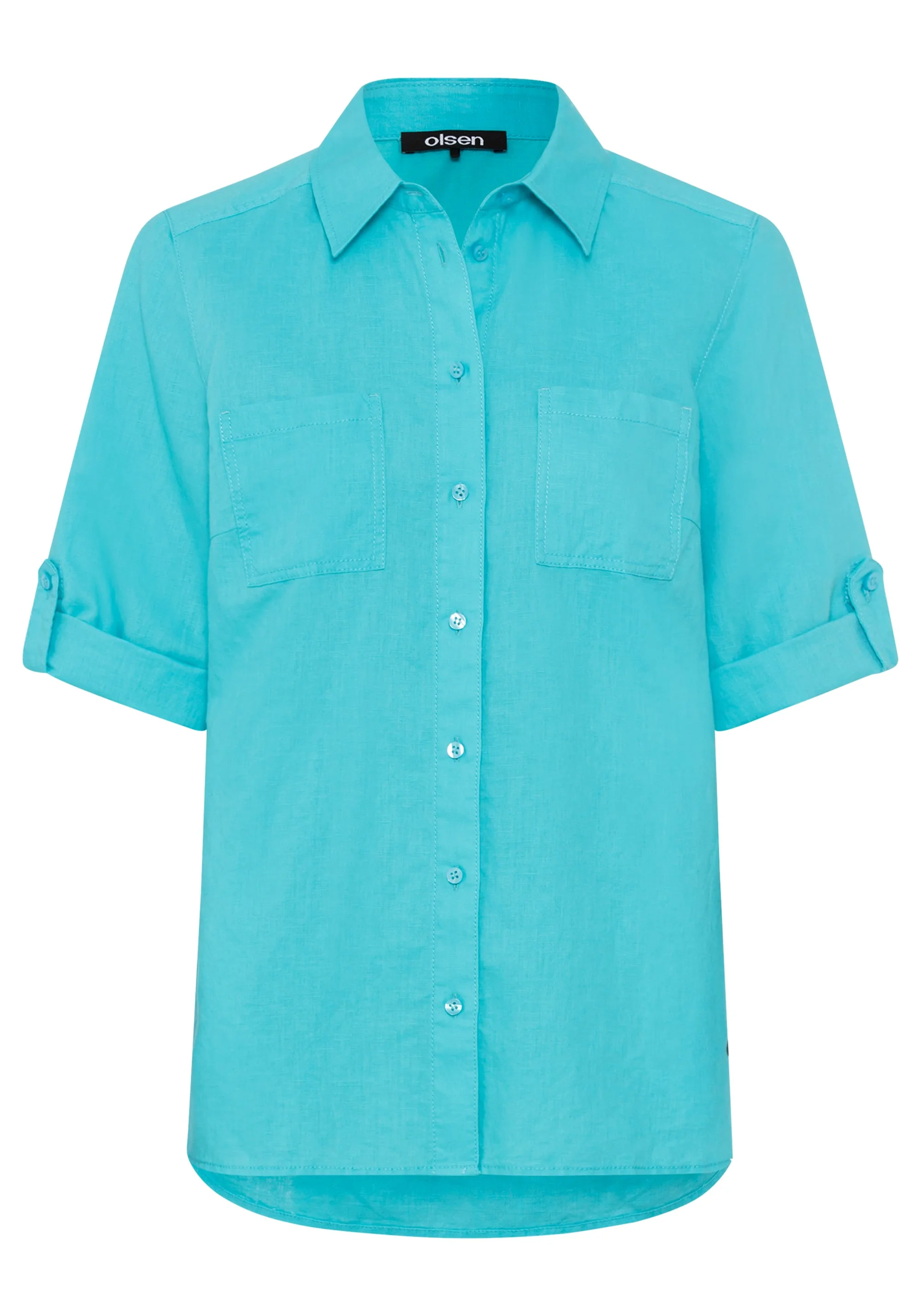 Shirt with Rolled Sleeve Tab Detail - Image 10