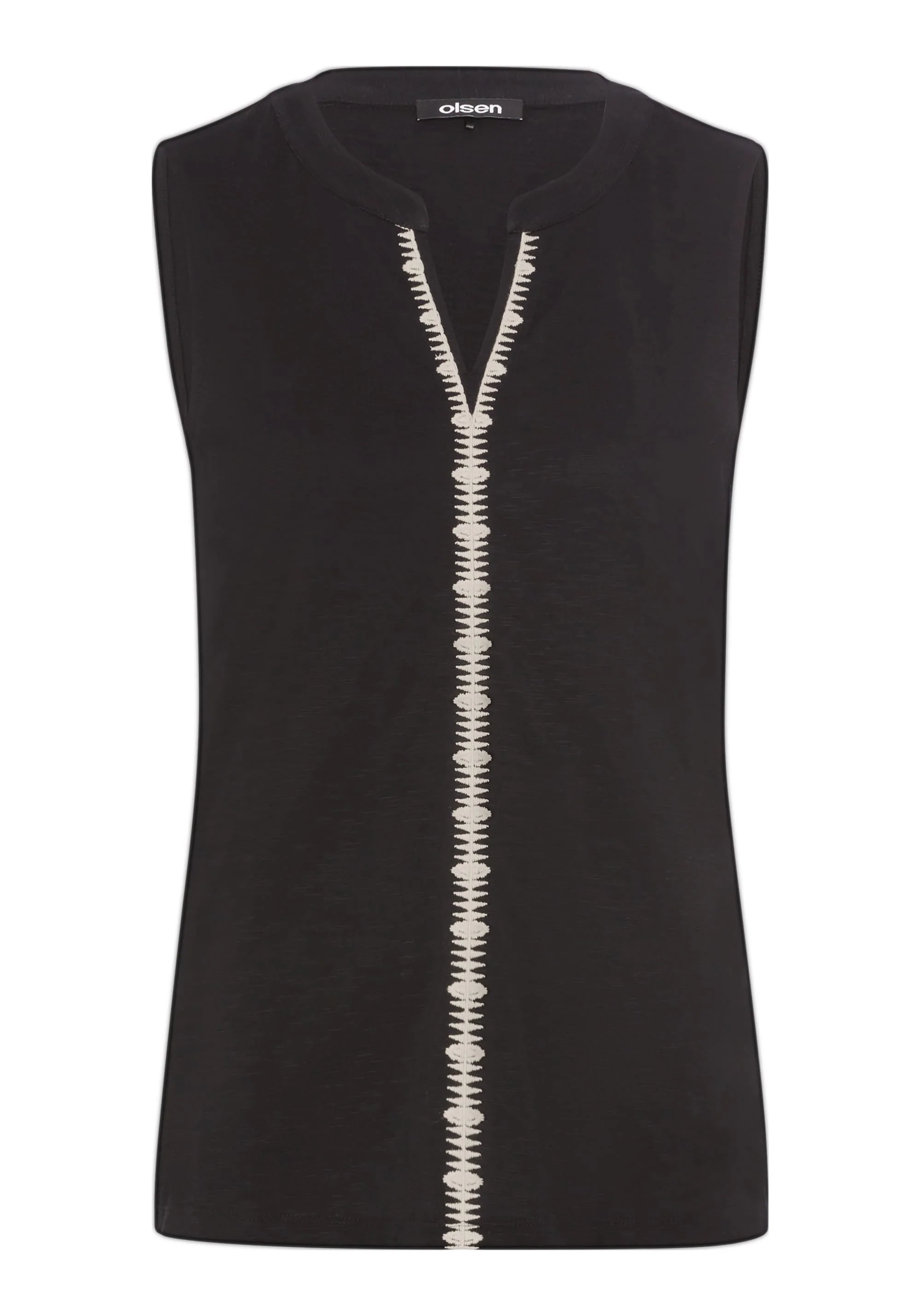 Sleeveless Embroidered Detail Top - Image 3