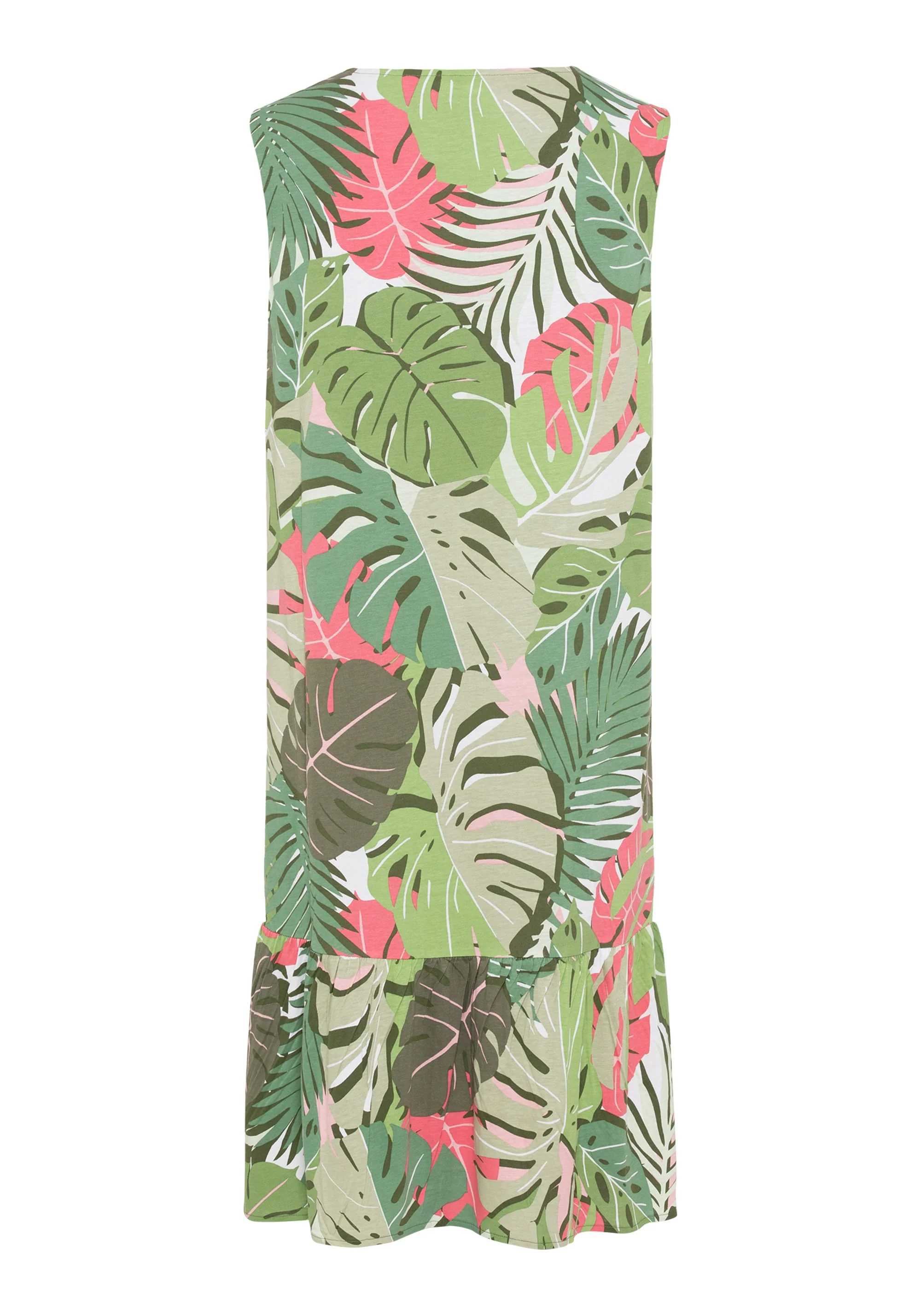 Sleeveless Jungle Leaf Print Dress - Image 4