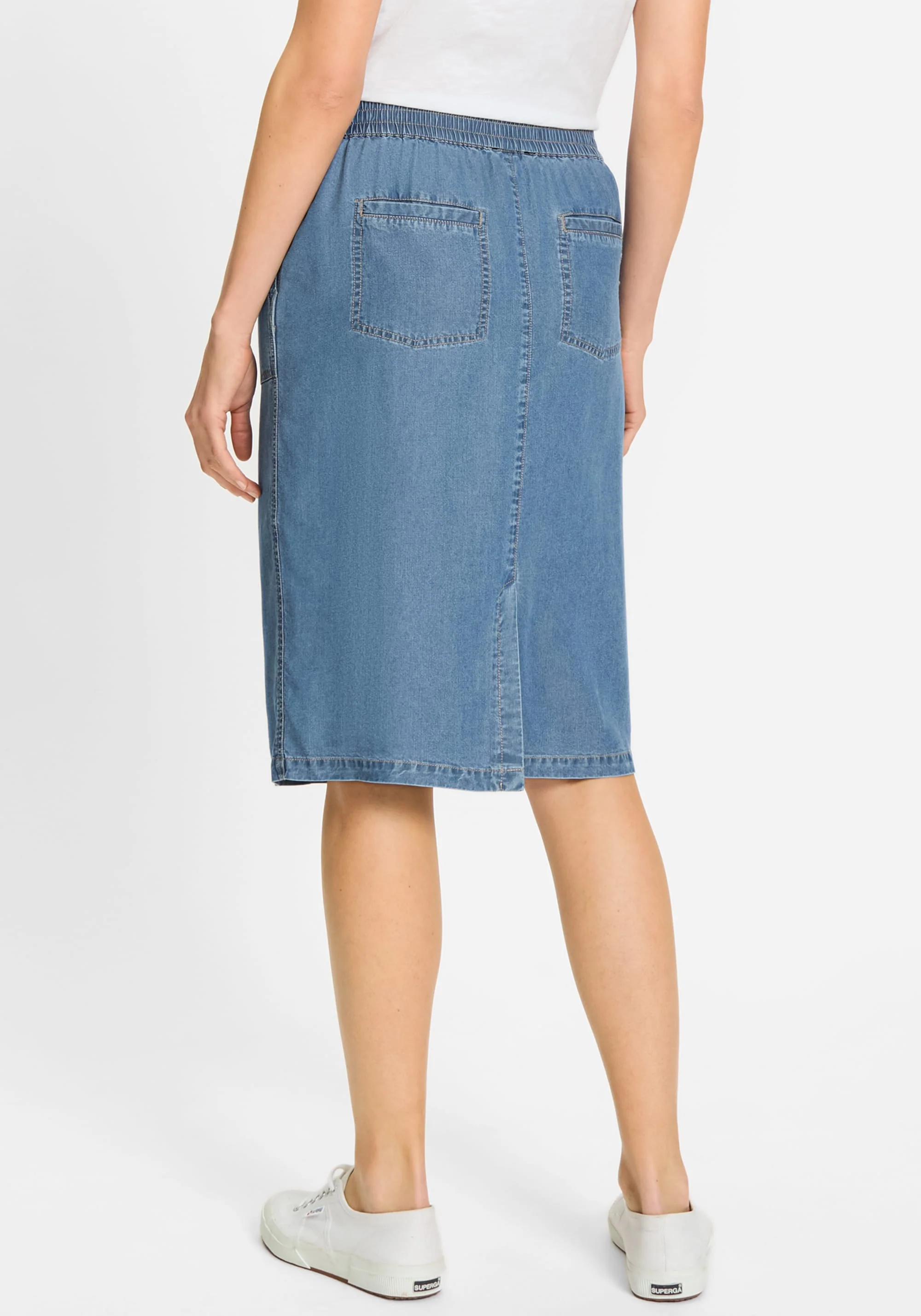 Soft Denim Pull-On Skirt - Image 3