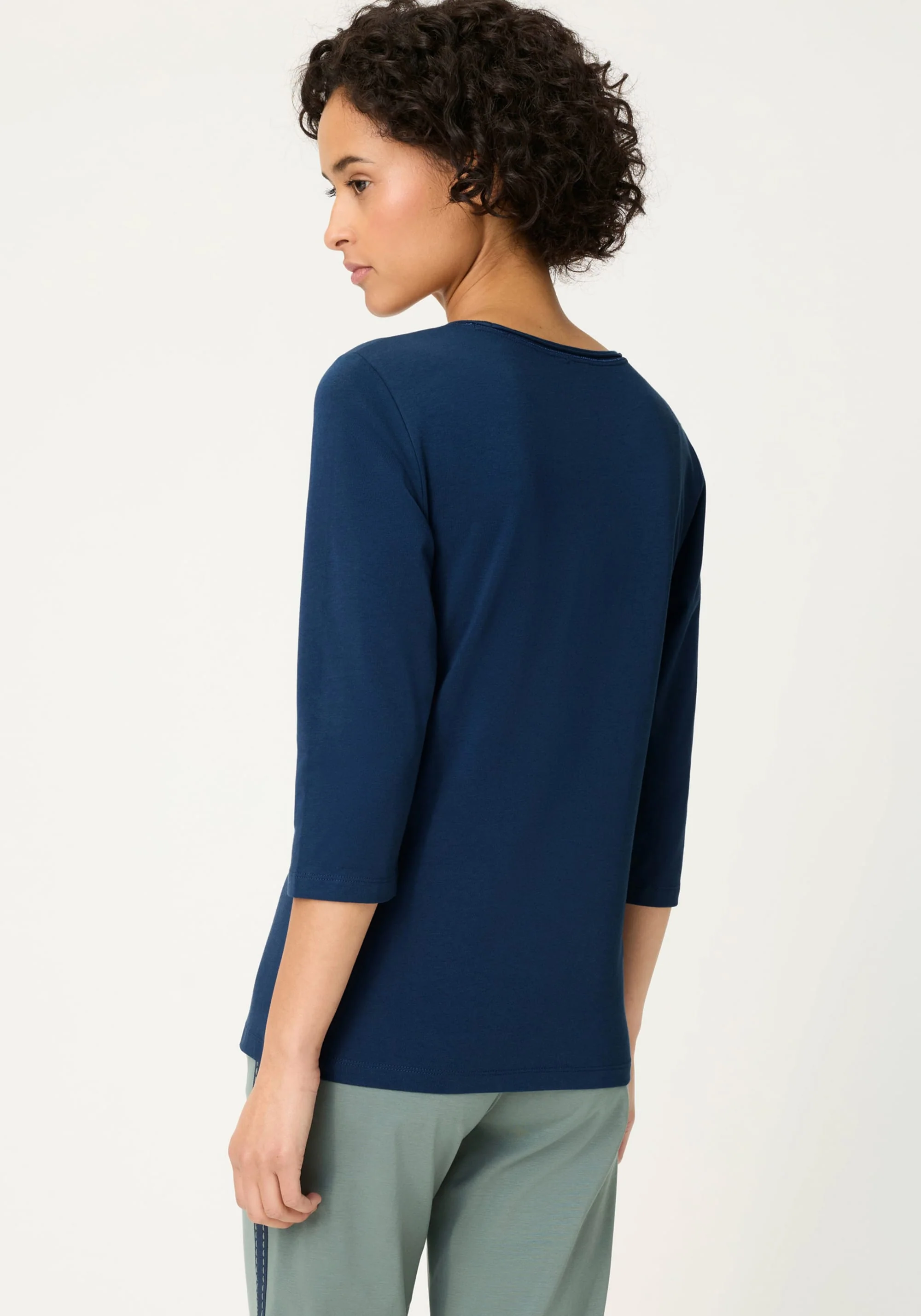 Solid 3/4 Sleeve T-Shirt - Image 2
