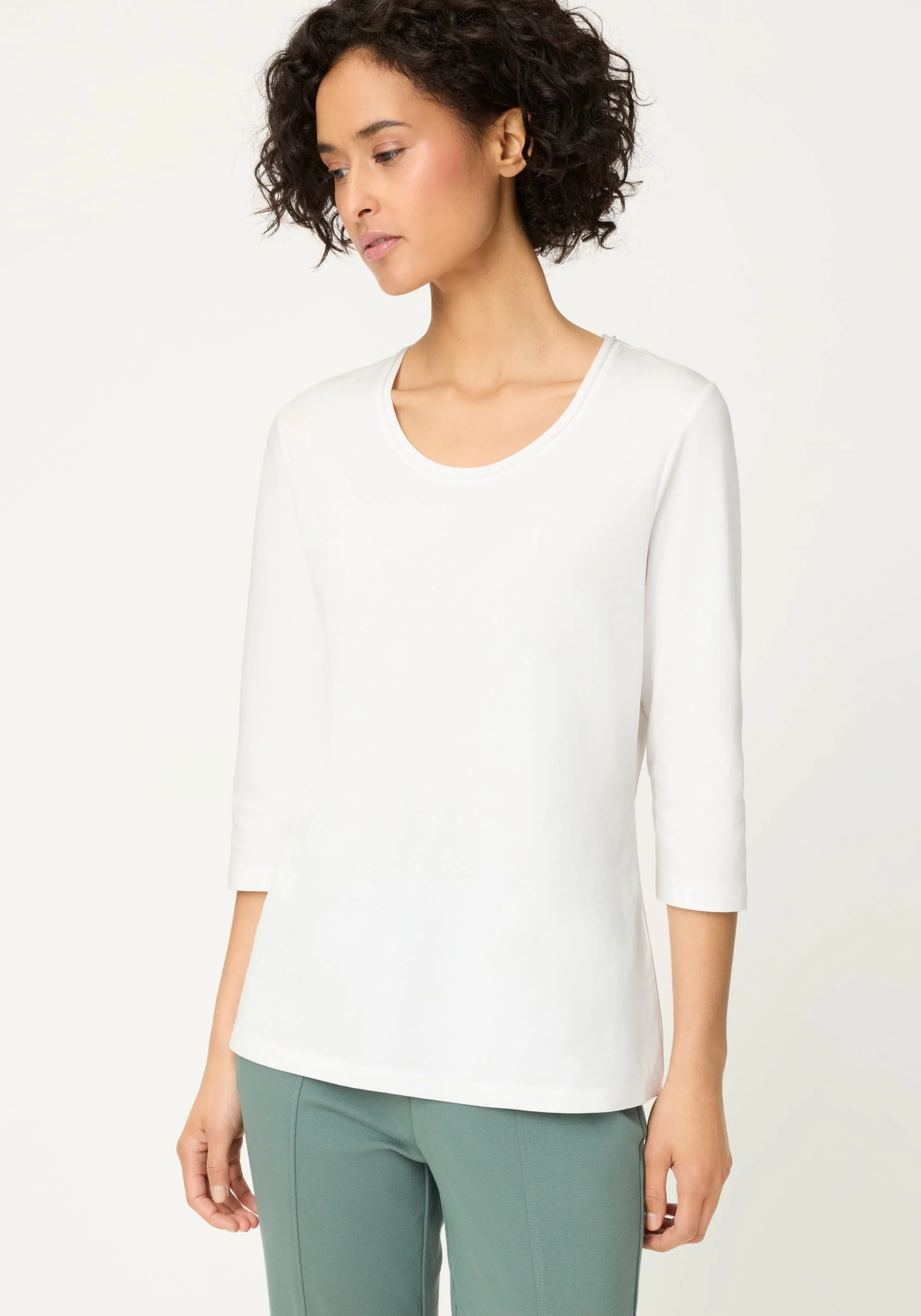 Solid 3/4 Sleeve T-Shirt - Image 5