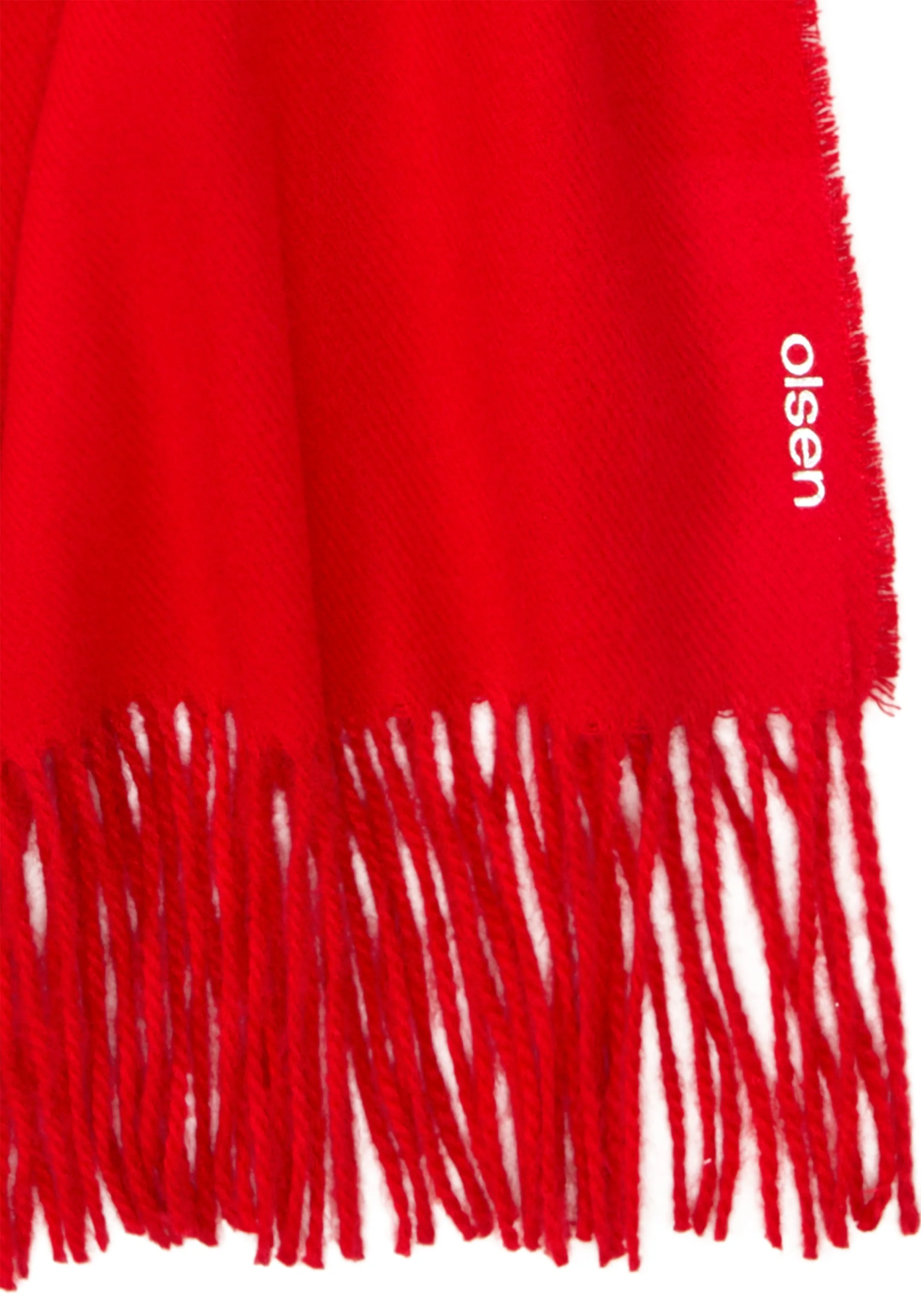 Solid Blanket Scarf with Fringe - Image 2
