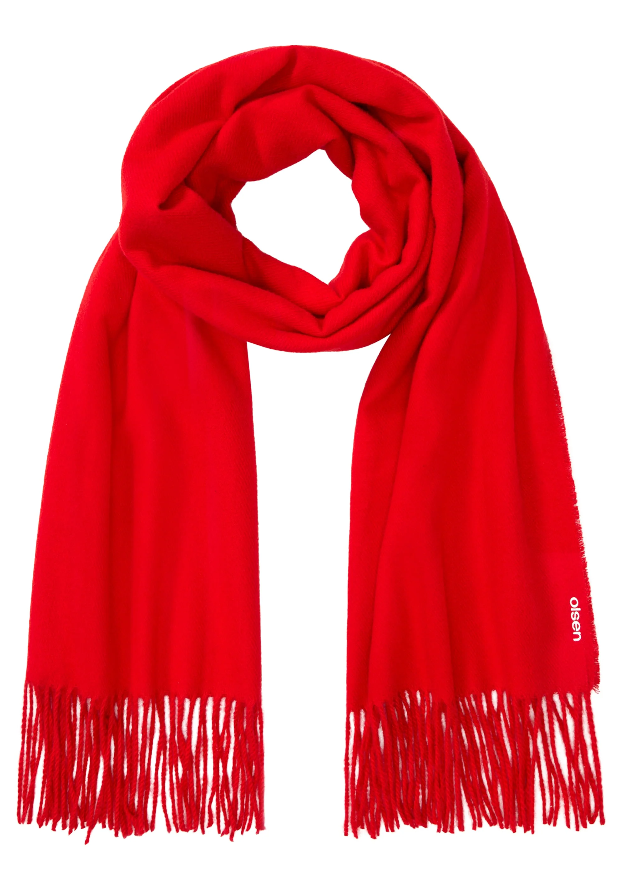 Solid Blanket Scarf with Fringe - Image 4