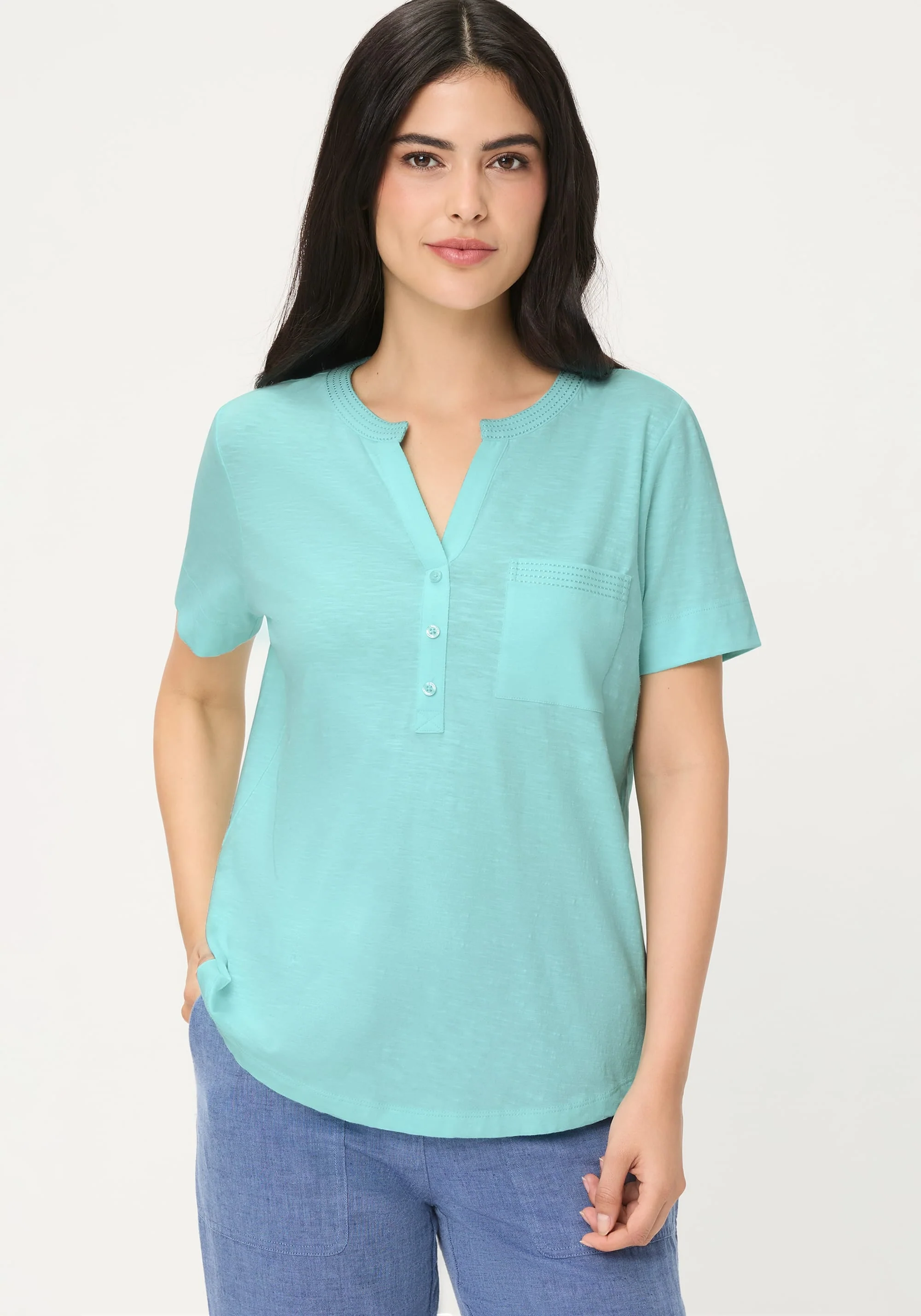 Solid Henley T-Shirt