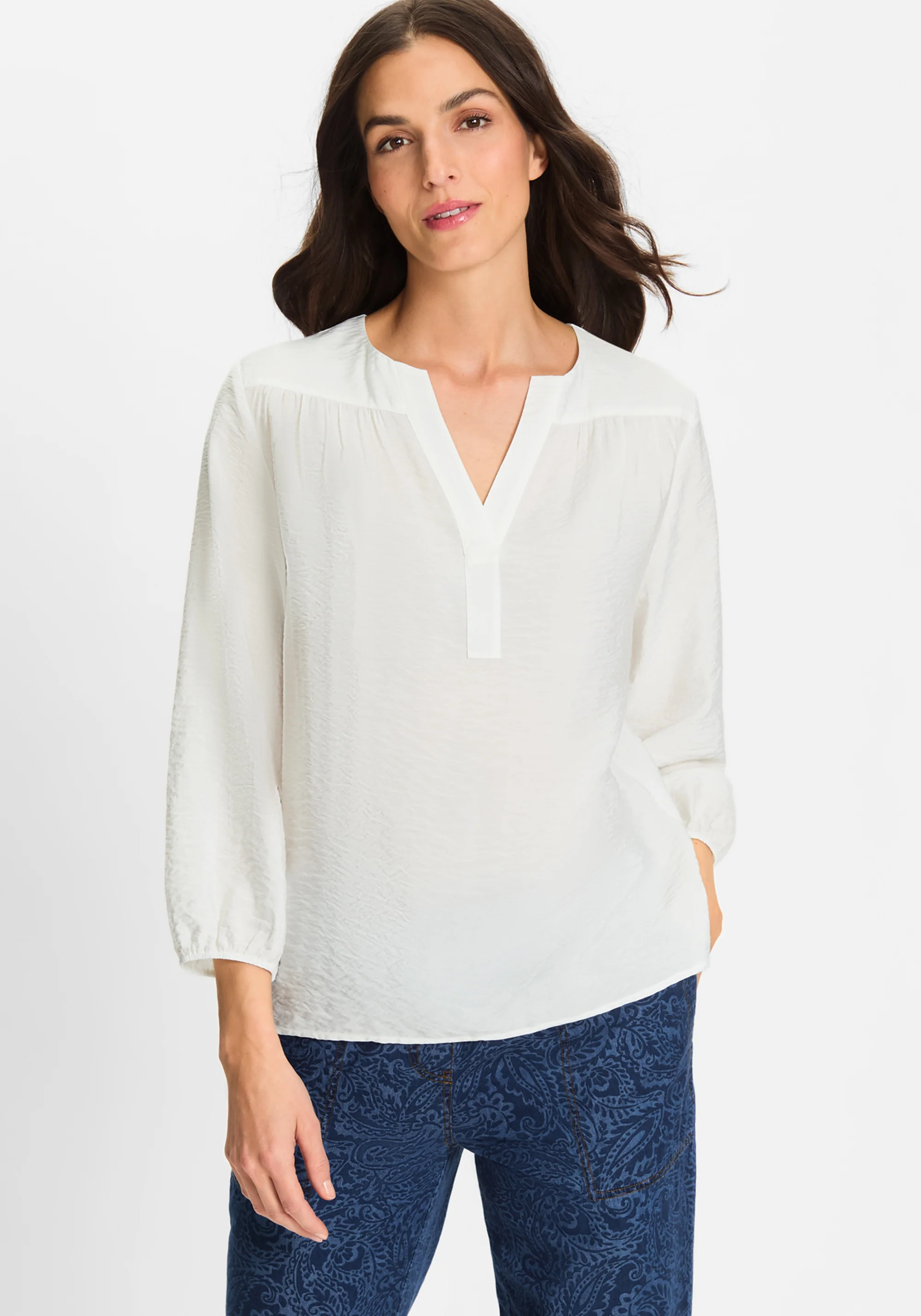Solid Tunic Blouse - Image 2