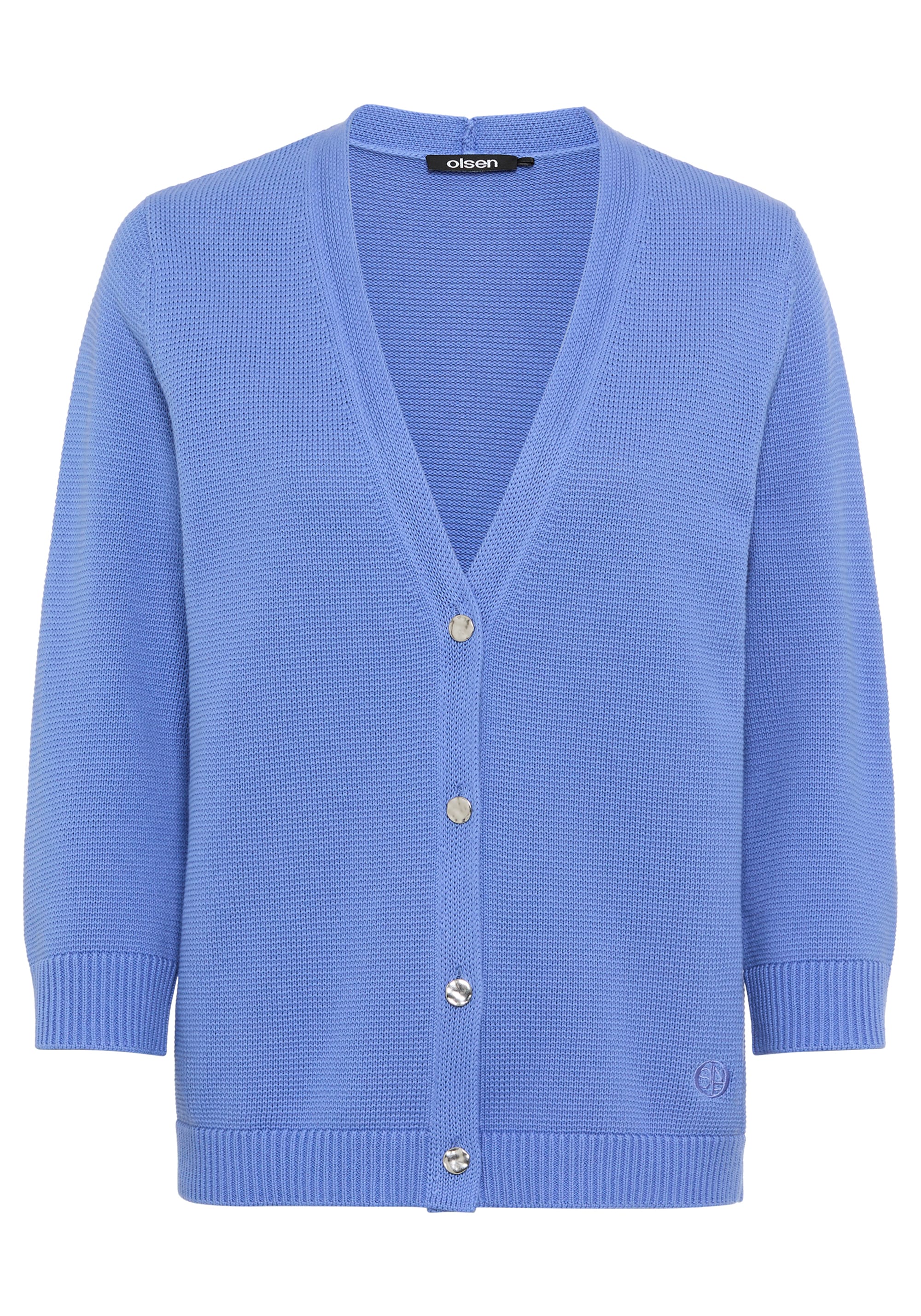 Solid V-Neck Cardigan - Image 6