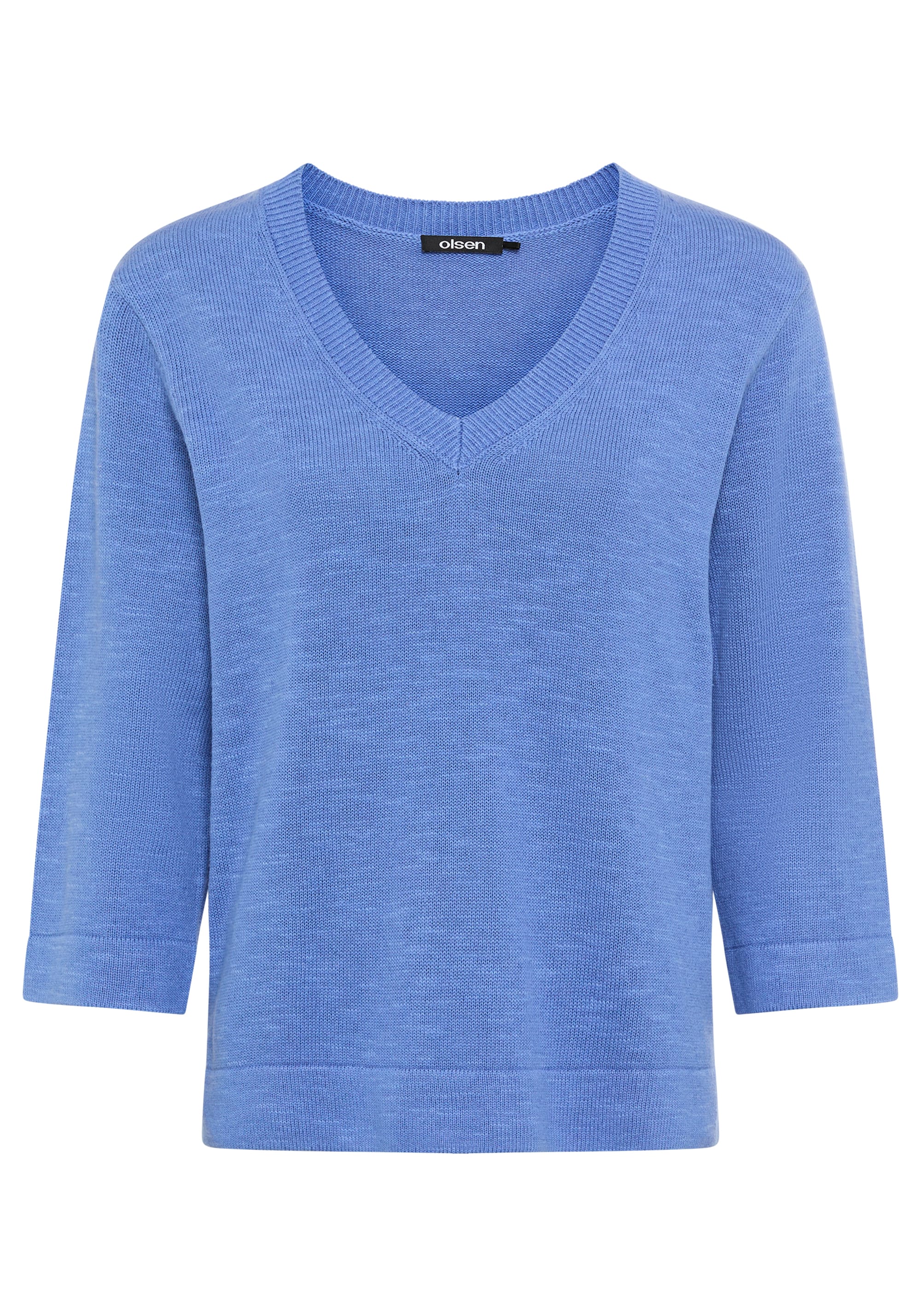 Solid V-Neck Sweater - Image 6