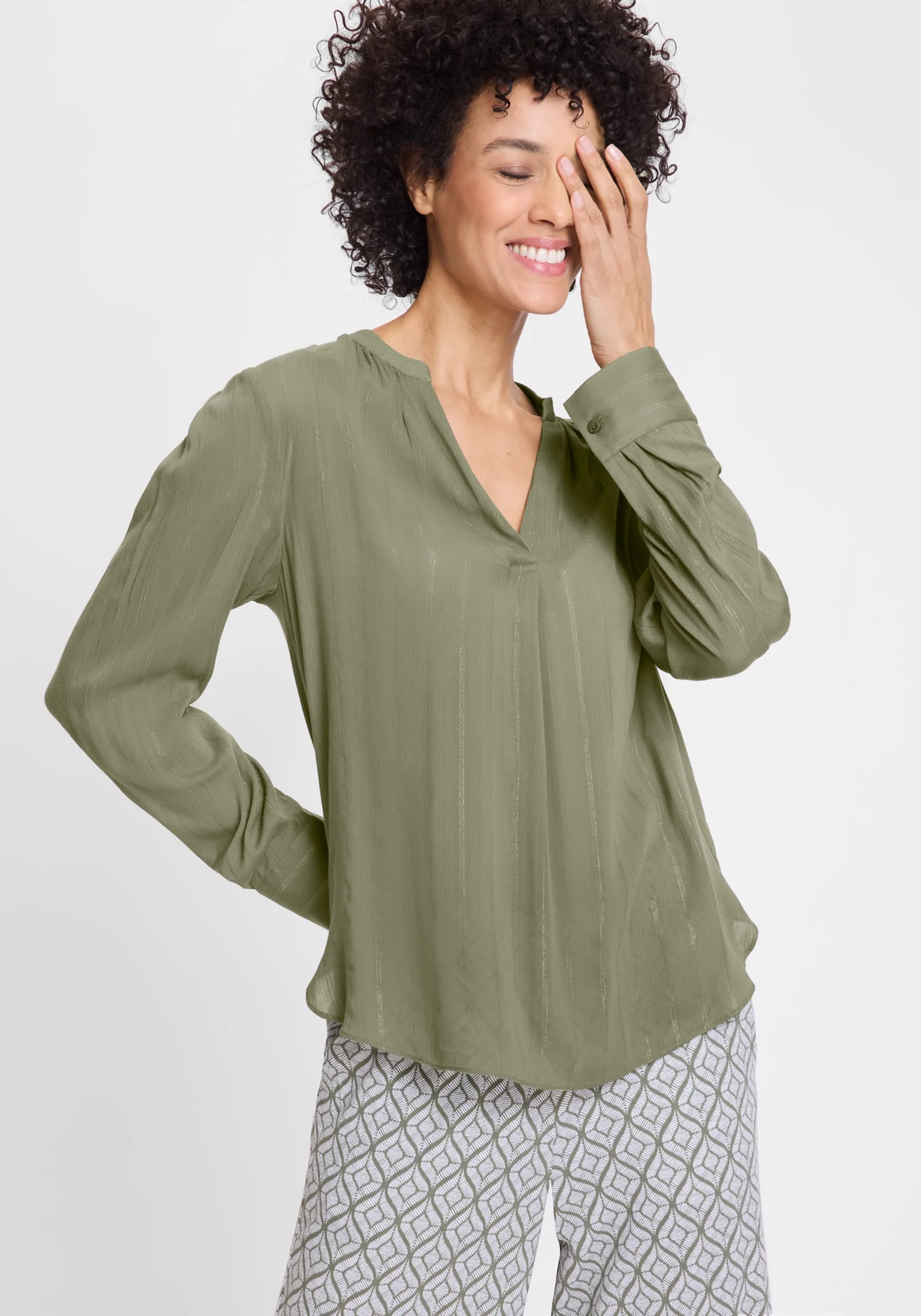 Sparkle Stripe Tunic Blouse