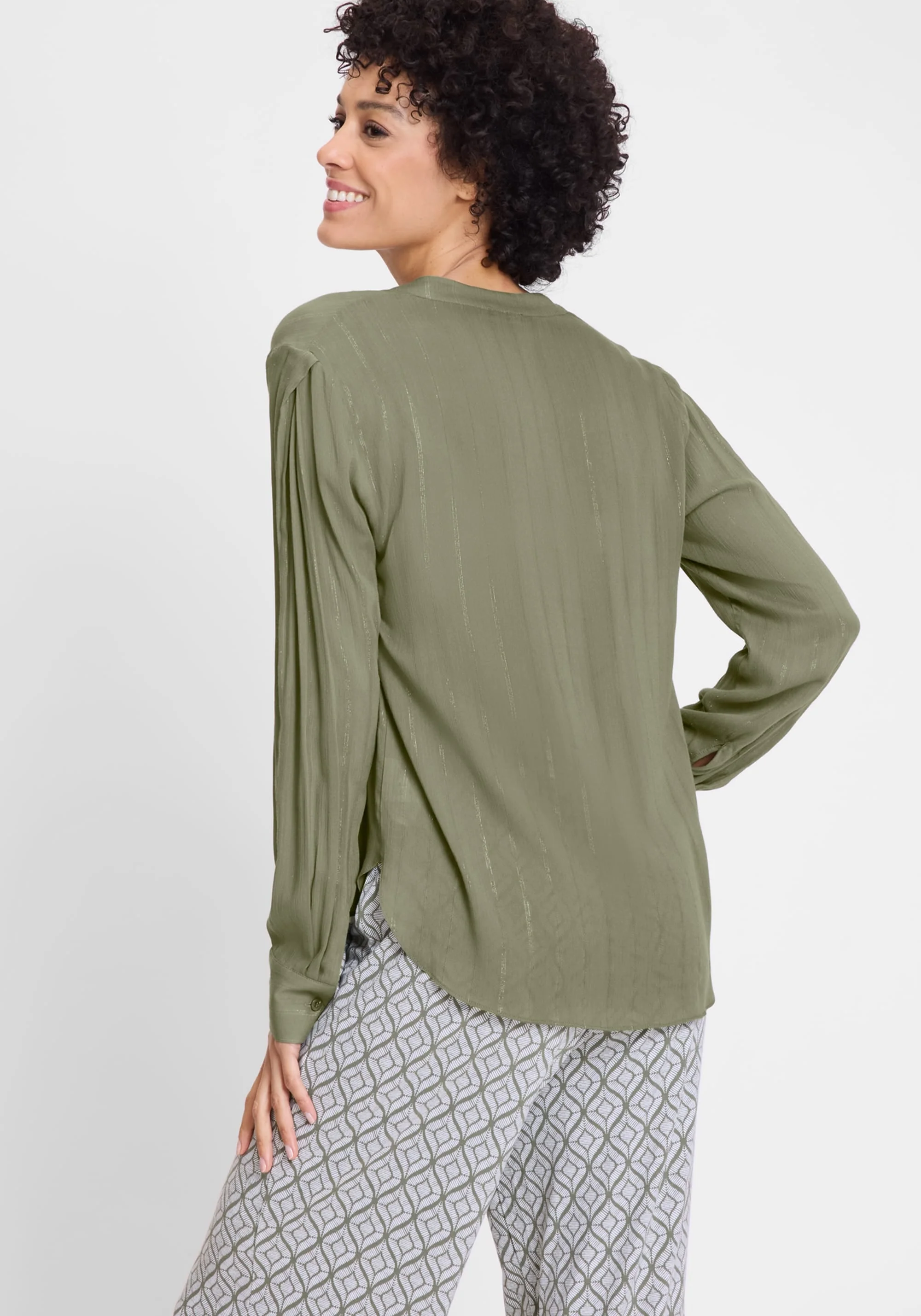 Sparkle Stripe Tunic Blouse - Image 2