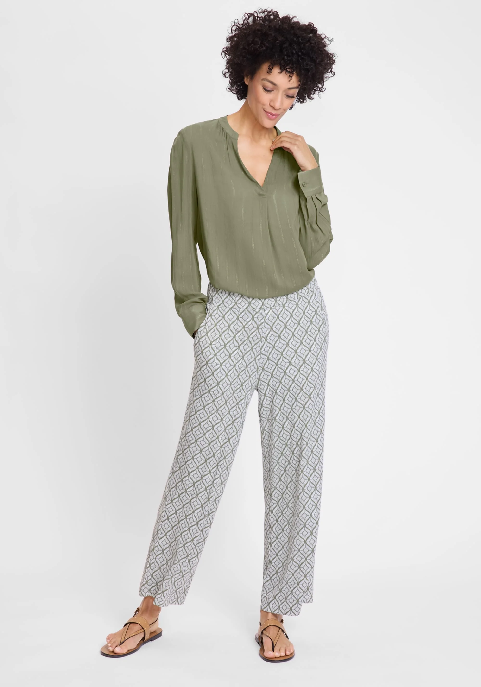 Sparkle Stripe Tunic Blouse - Image 3