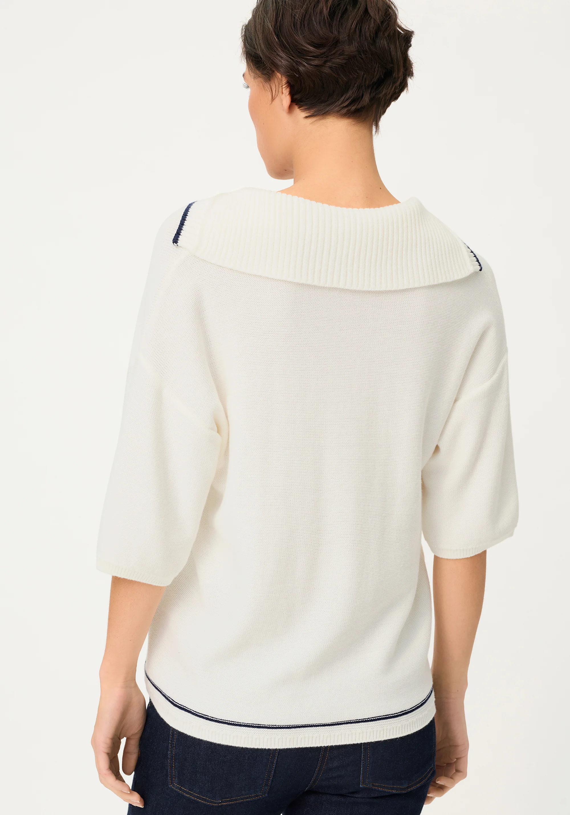 Split-Neck Polo Sweater - Image 2
