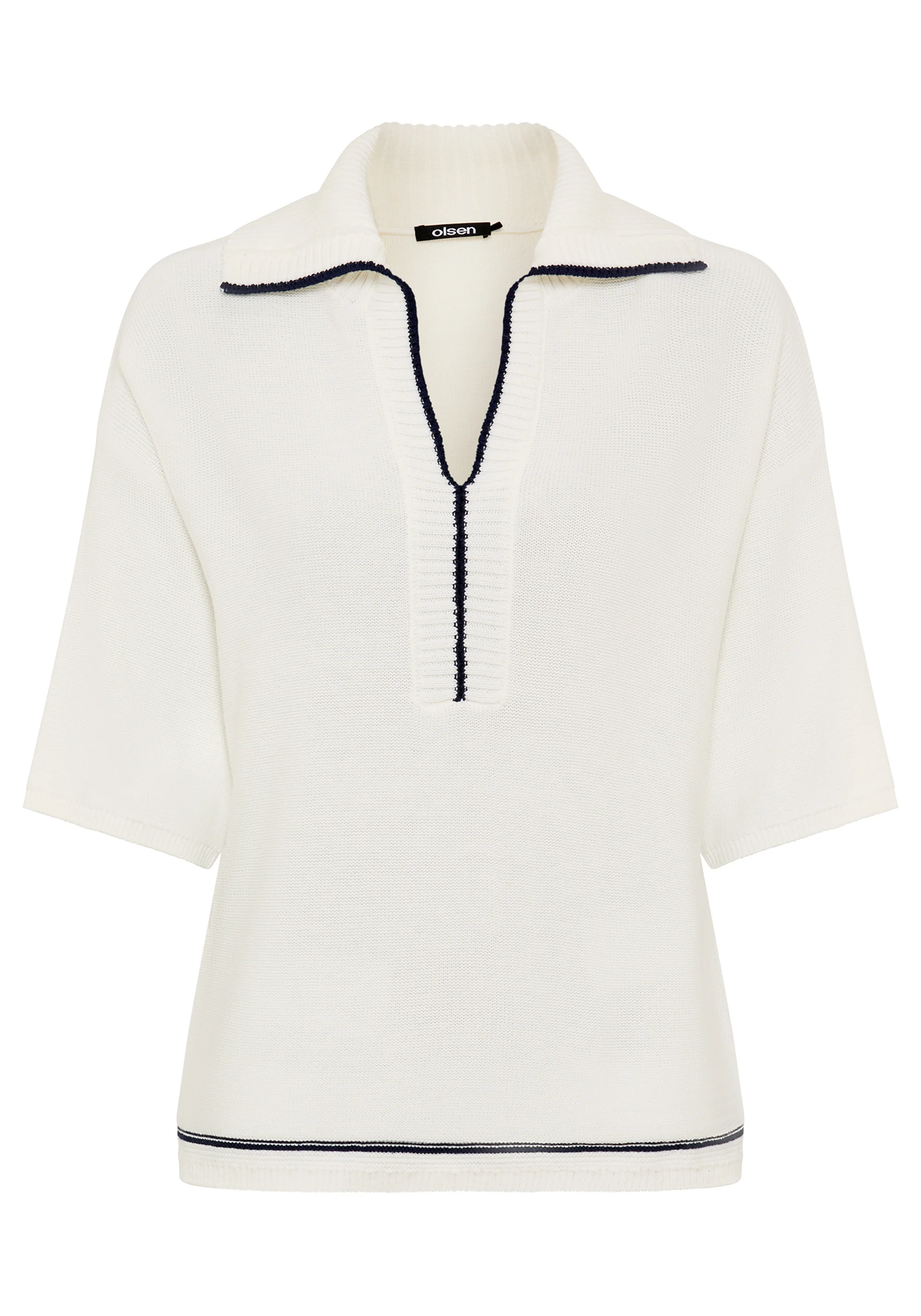 Split-Neck Polo Sweater - Image 6