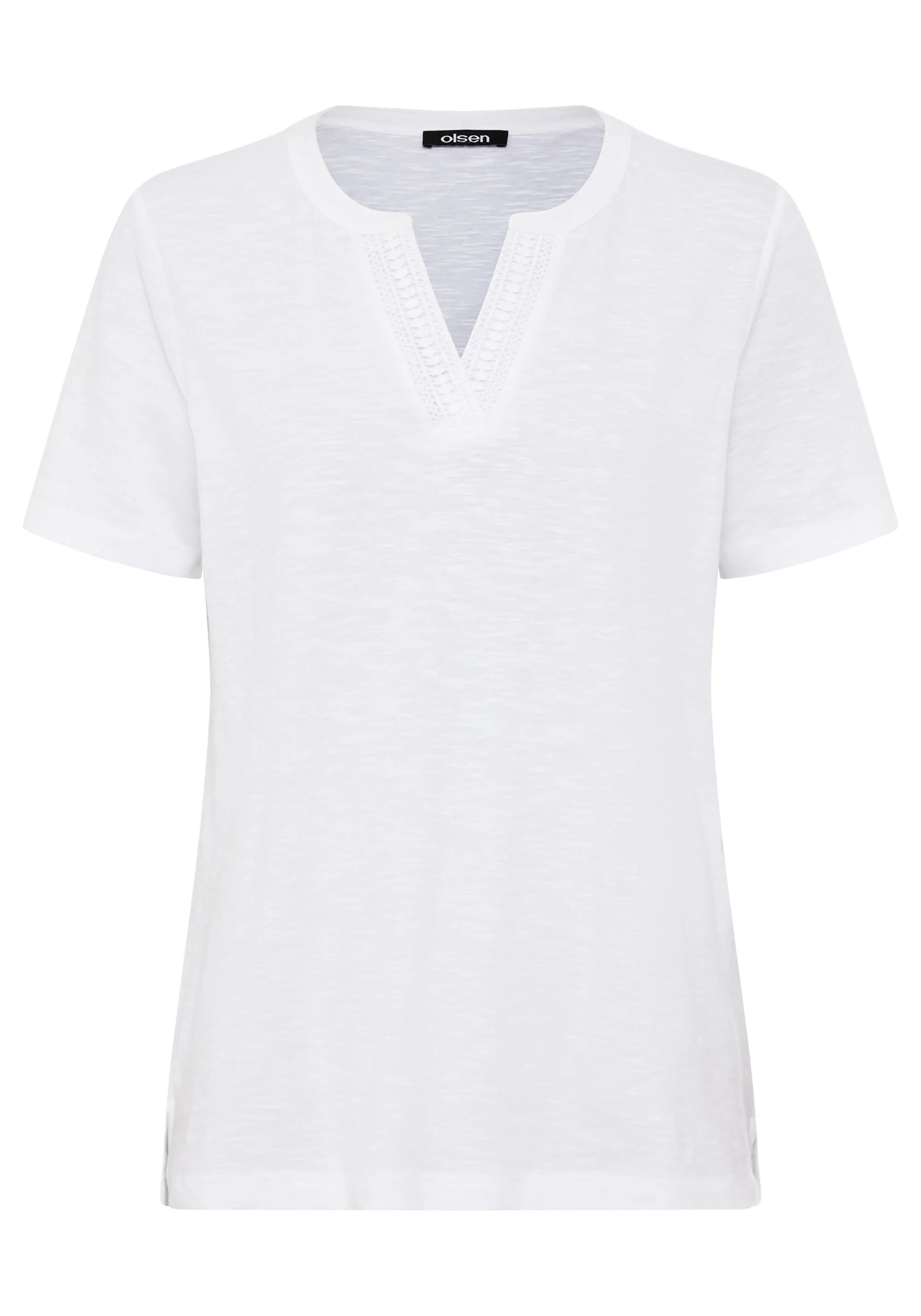 Split Neck T-Shirt with Embroidery - Image 3
