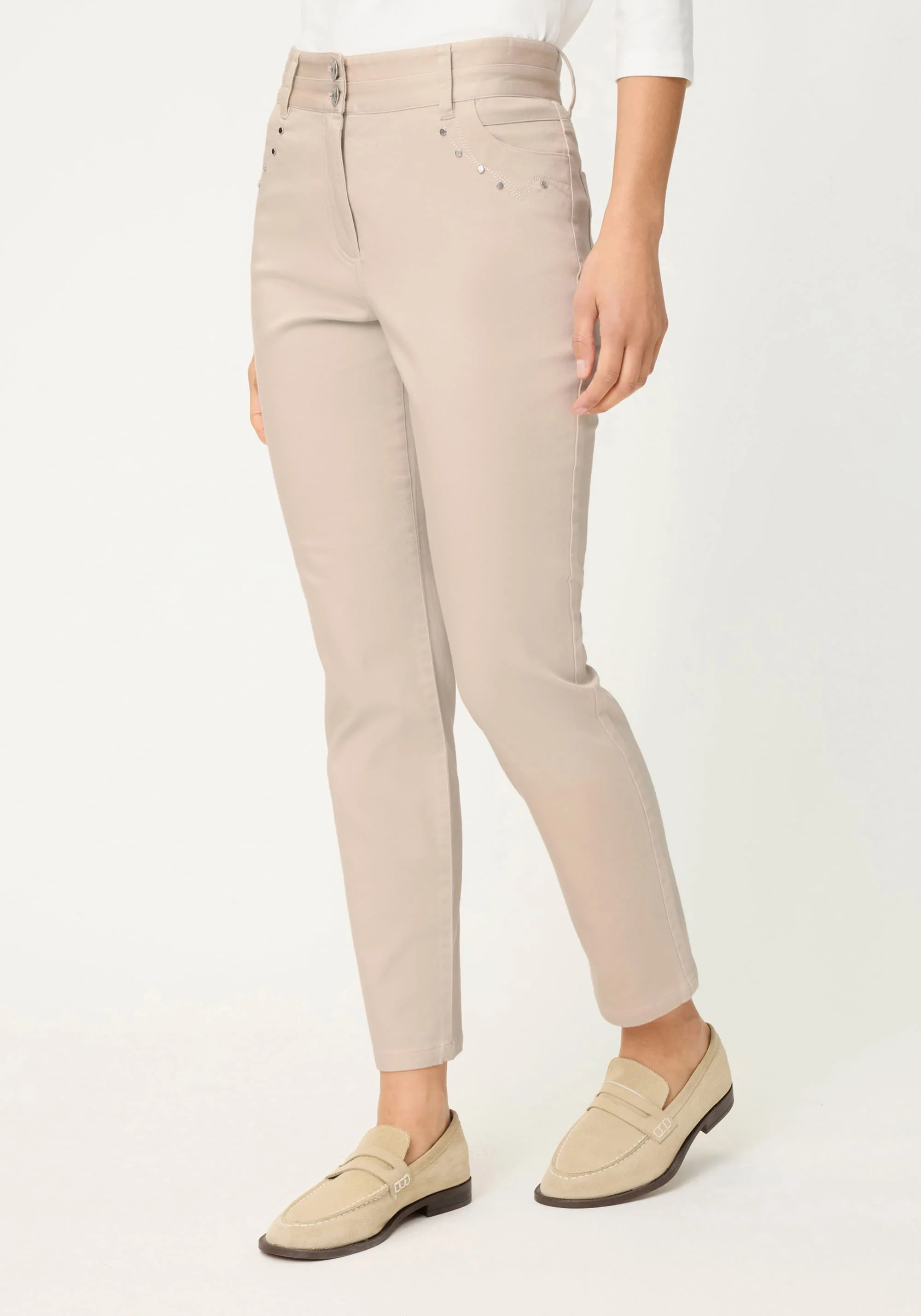 Stretch Cotton Cropped Pant - Image 2