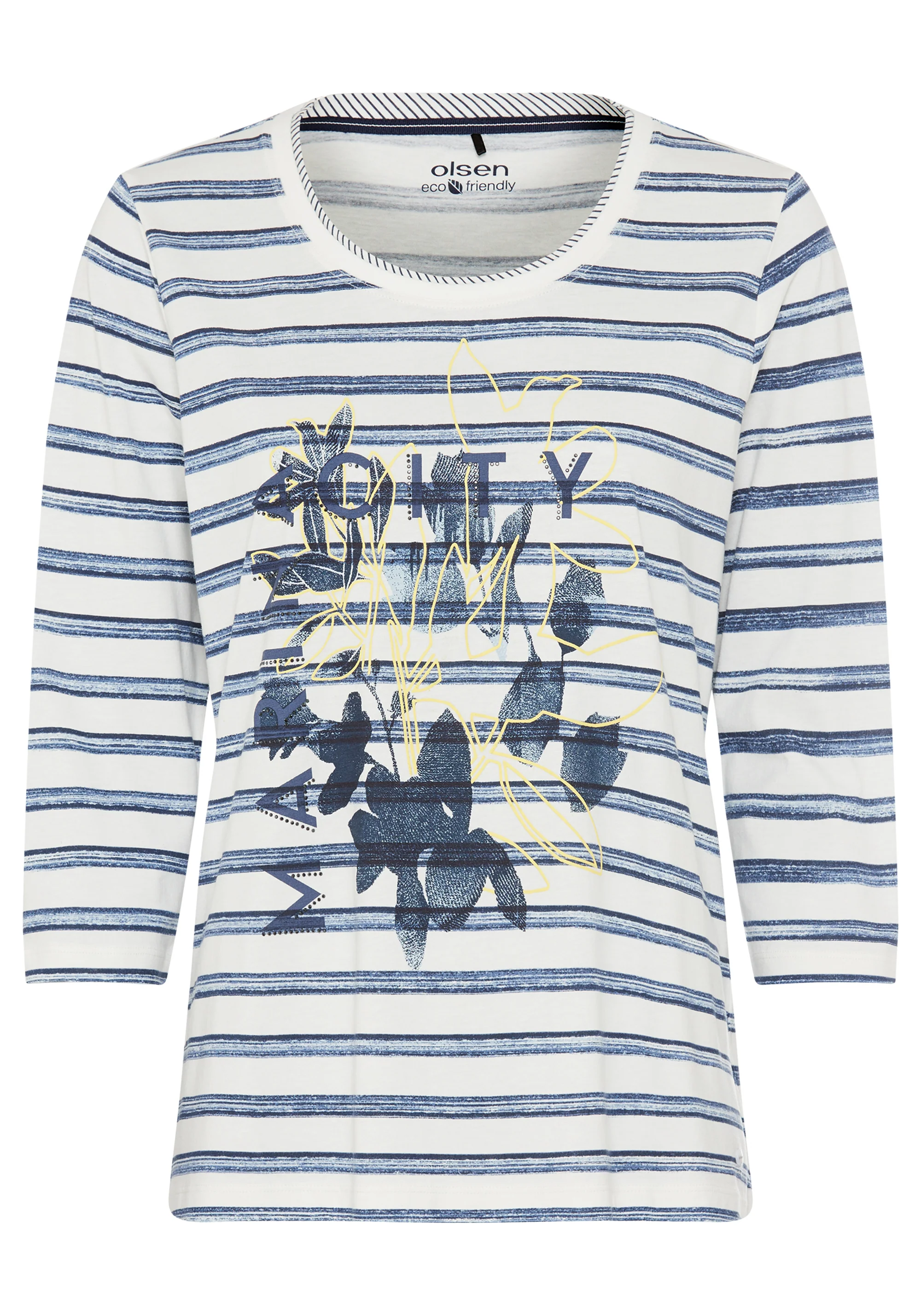 Stripe and Placement Print T-Shirt - Image 3