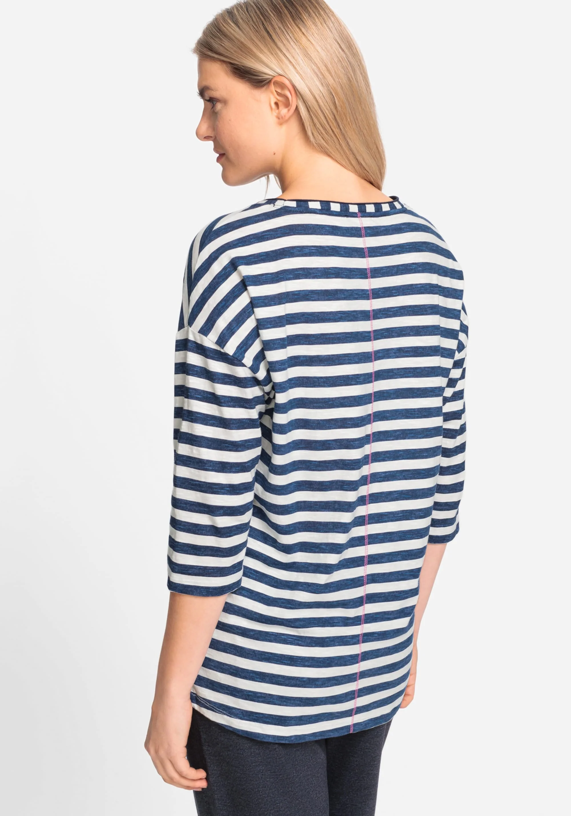 Stripe and Placement Print T-Shirt - Image 2