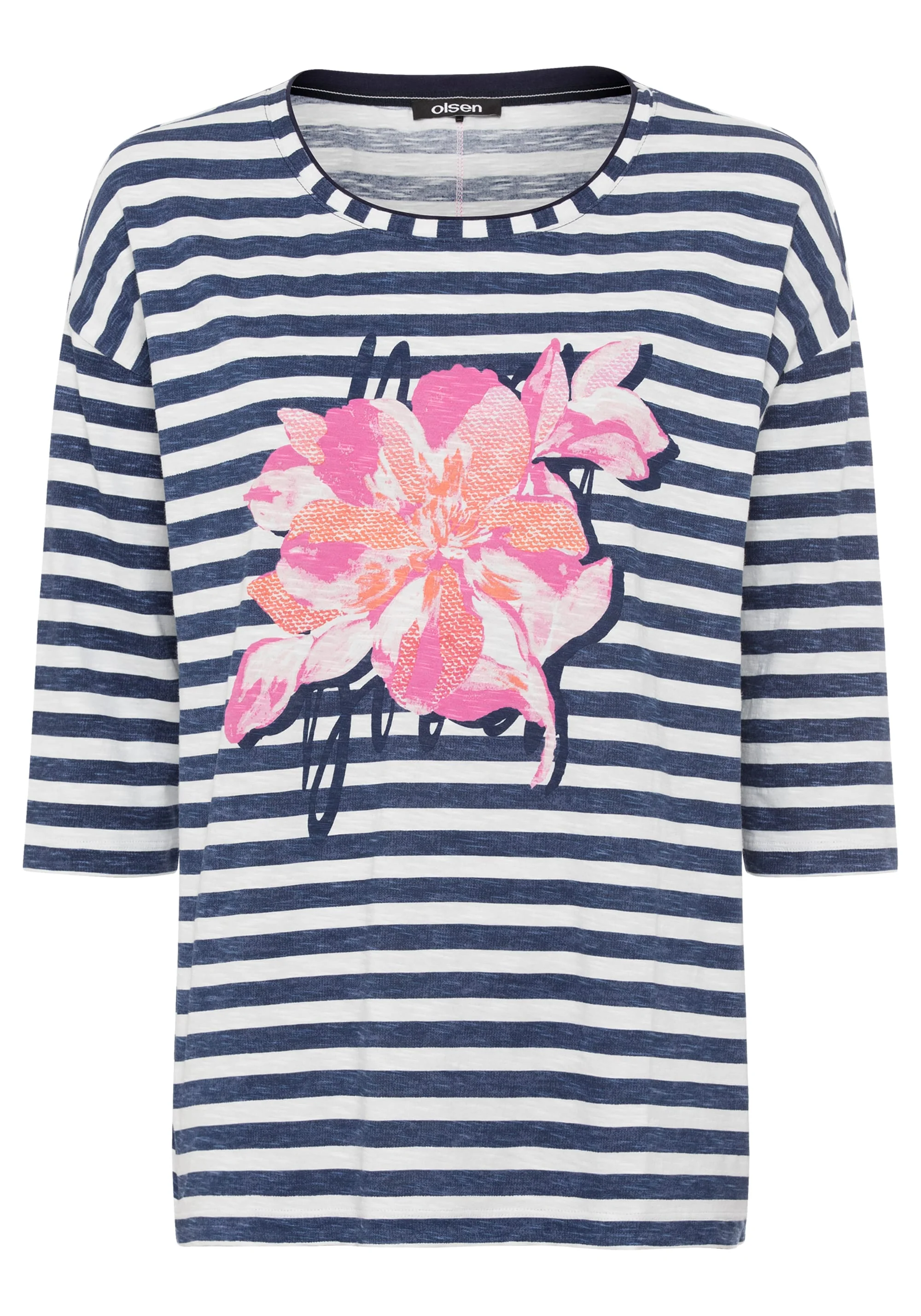 Stripe and Placement Print T-Shirt - Image 3
