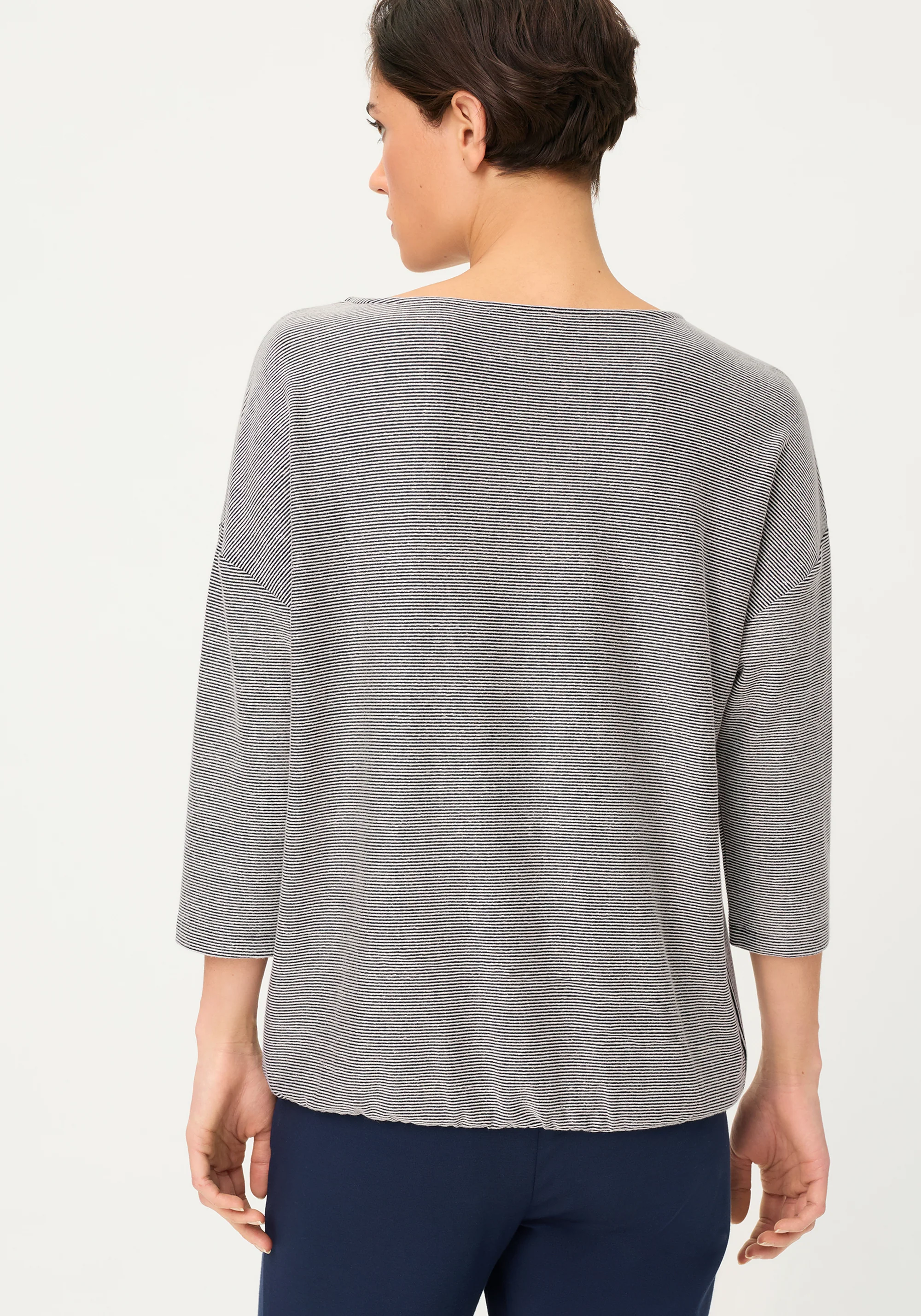 Stripe Fine Ribbed T-Shirt - Image 2