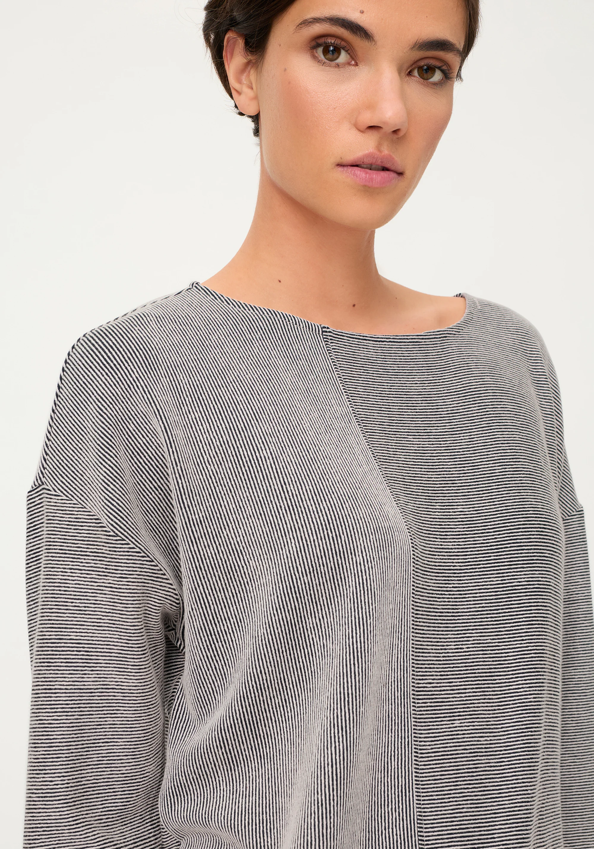 Stripe Fine Ribbed T-Shirt - Image 3