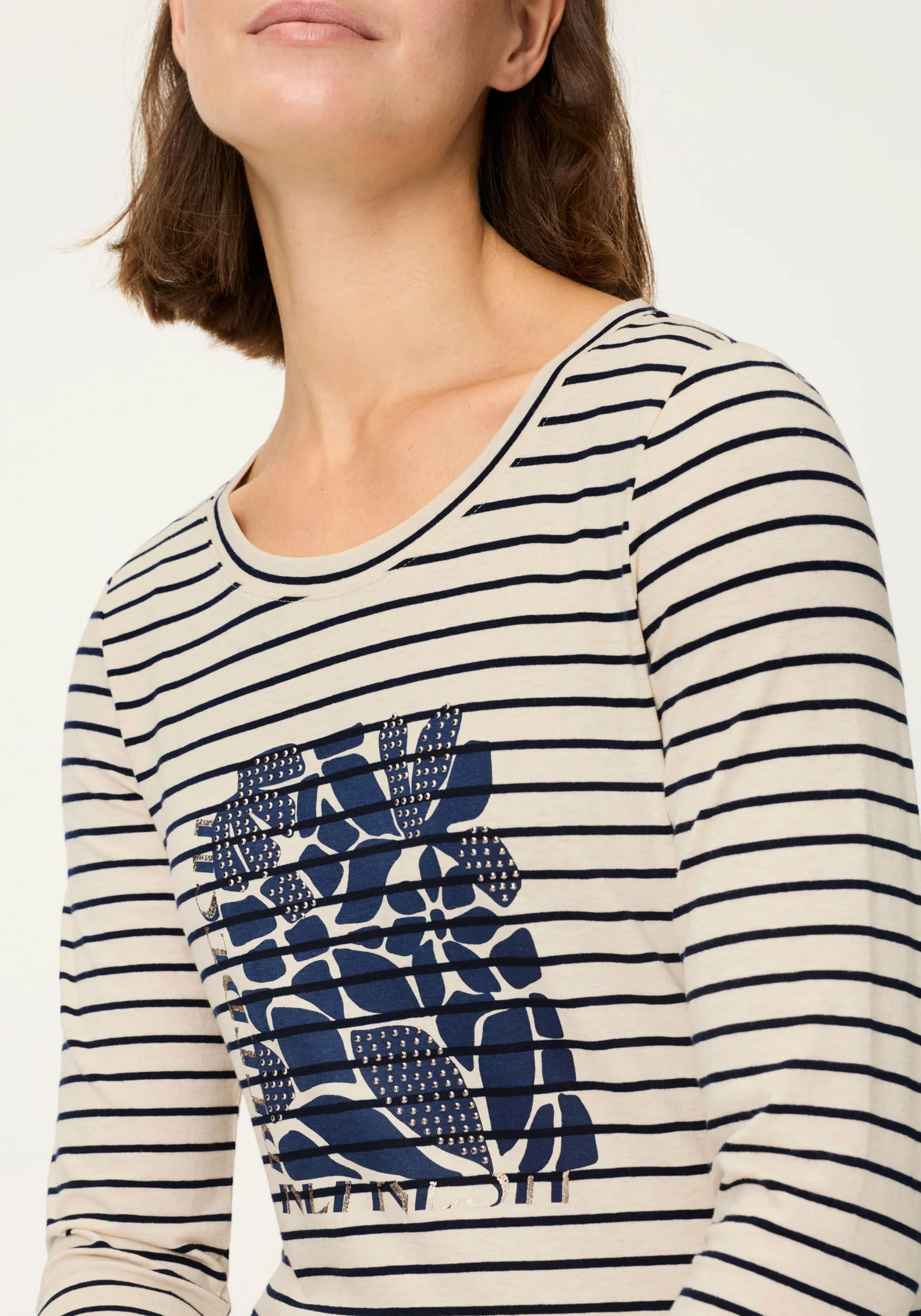 Stripe & Placement Print T-Shirt - Image 3