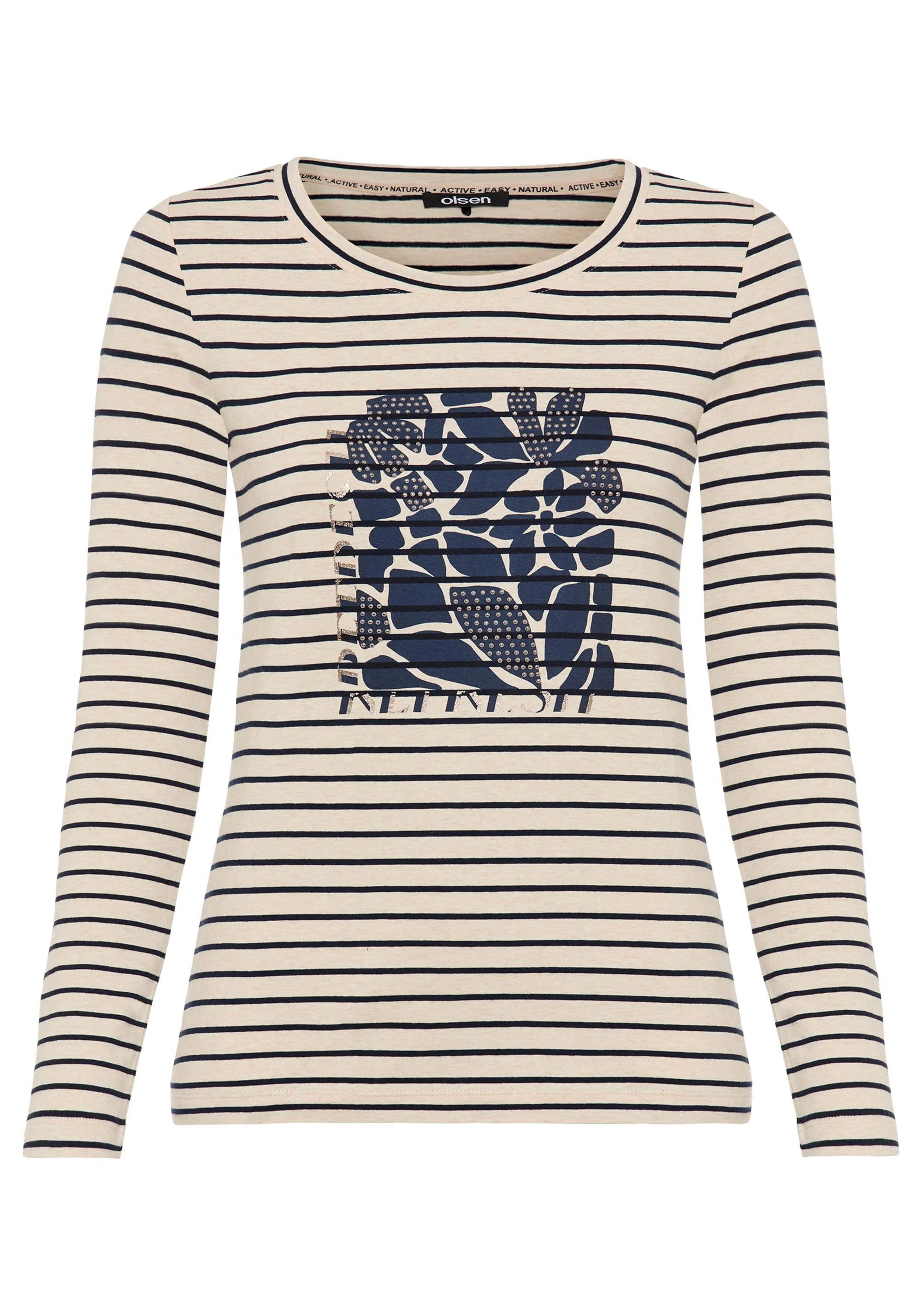 Stripe & Placement Print T-Shirt - Image 4