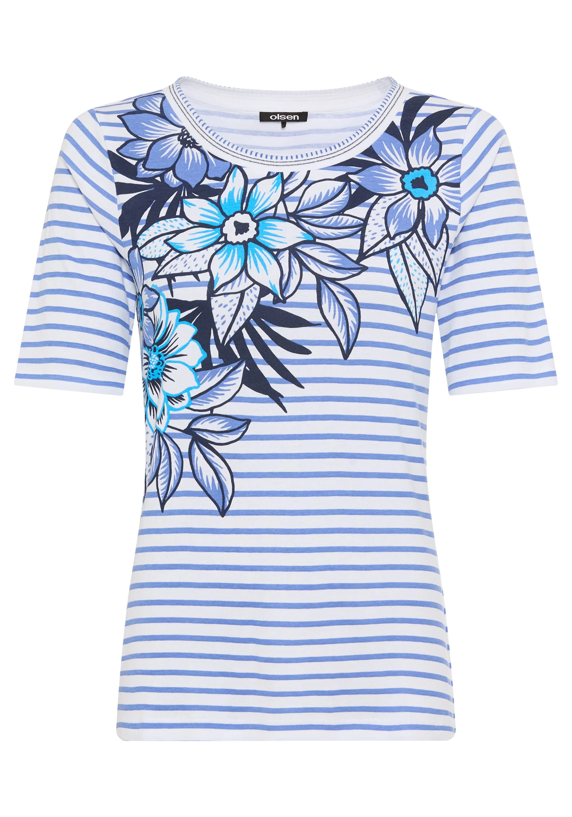 Stripe Placement Print T-Shirt - Image 5