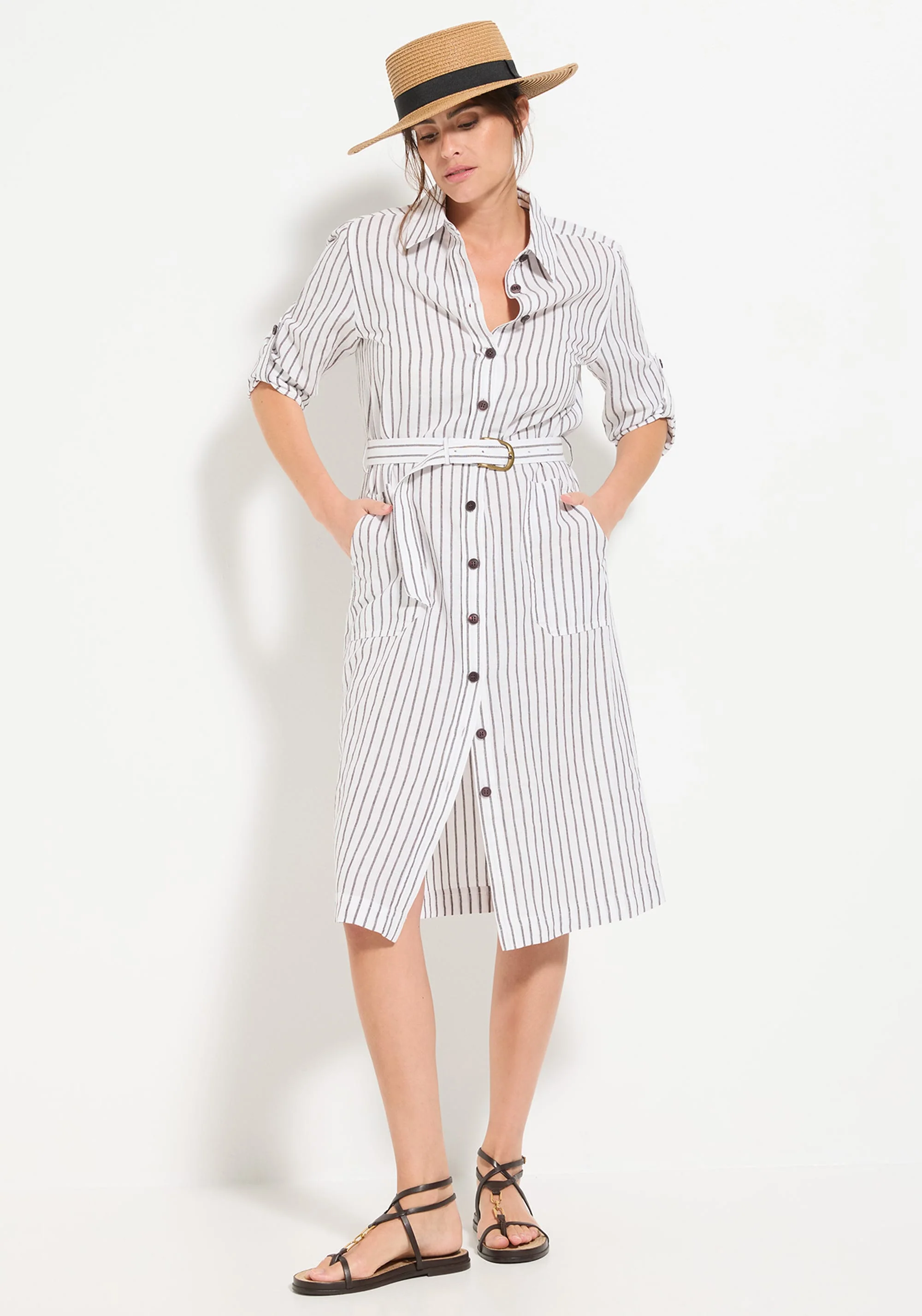 Stripe Shirt Dress