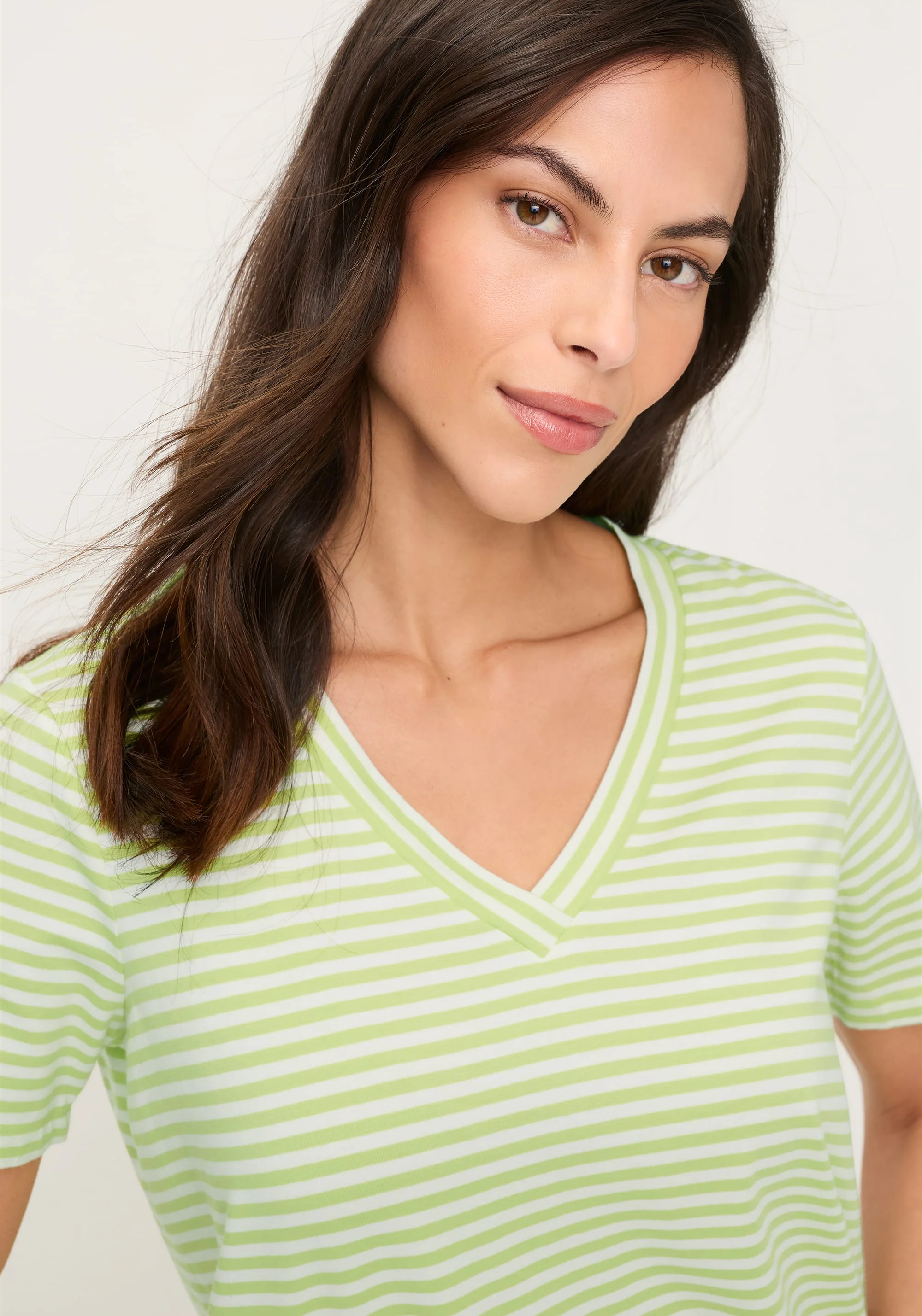 Stripe V-Neck T-Shirt - Image 4