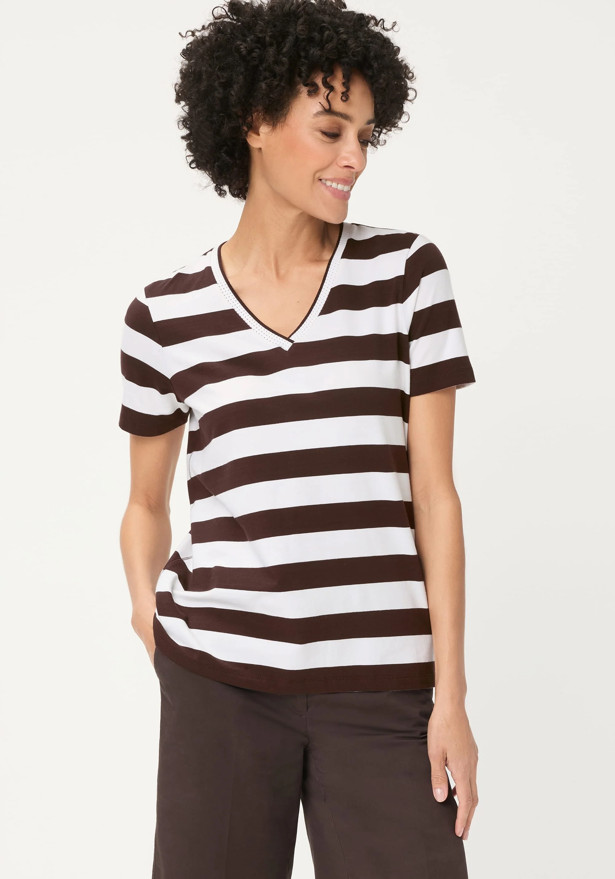 Stripe V-Neck T-Shirt