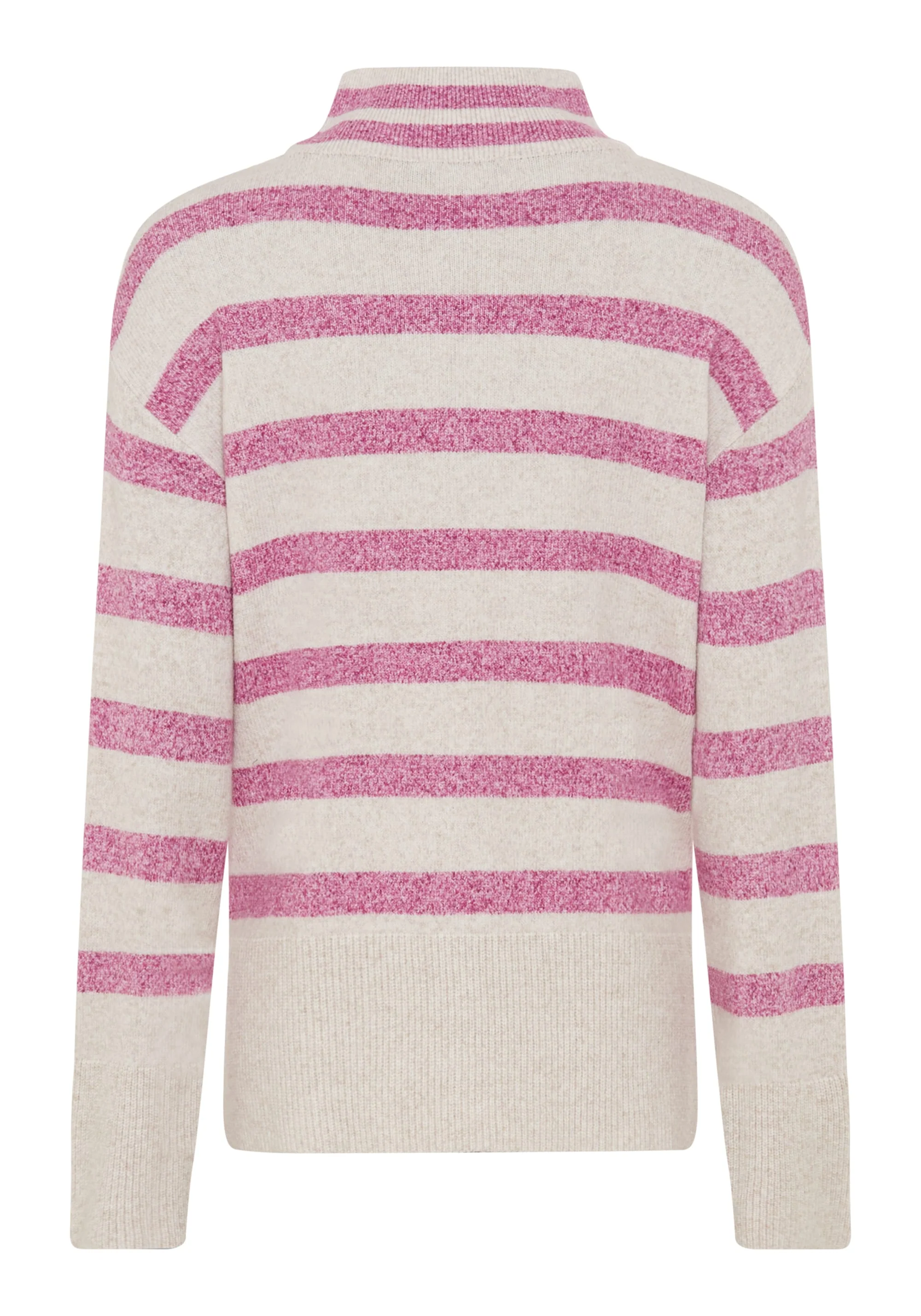 Striped 1/4 Zip Mock Neck Sweater - Image 6